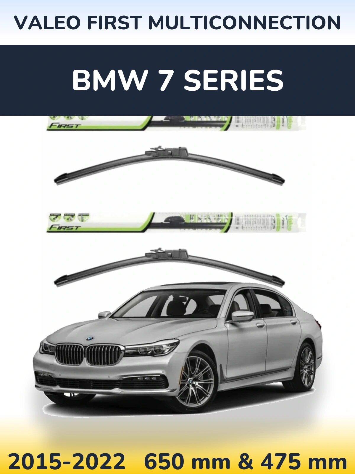 Комплект передніх щіток Valeo First MultiConnection 650 & 475 мм для BMW 7 Series 2015-2022