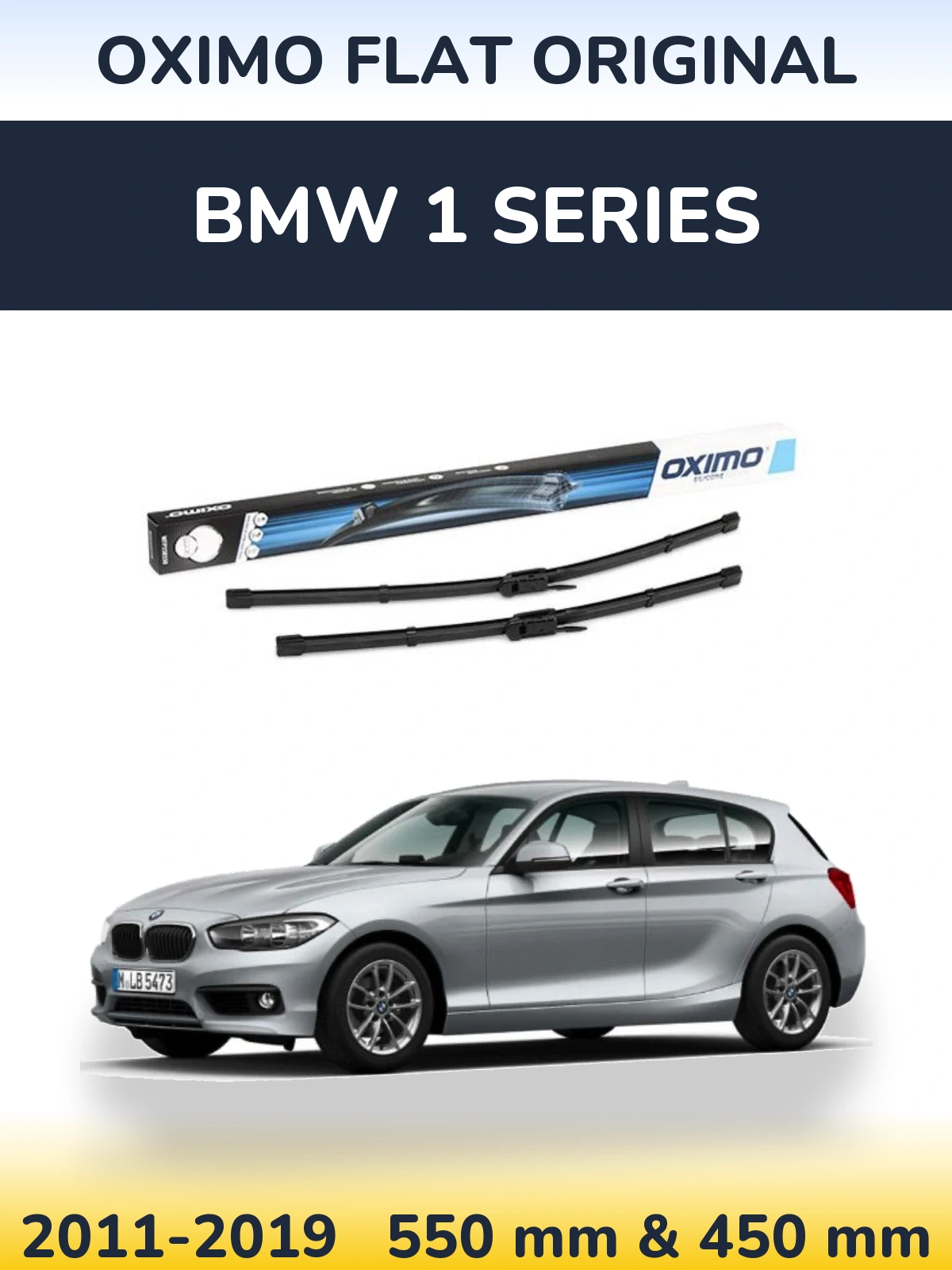 Komplet przednich wycieraczek Oximo Flat Original 550 & 450 mm do BMW Seria 1 2011-2019