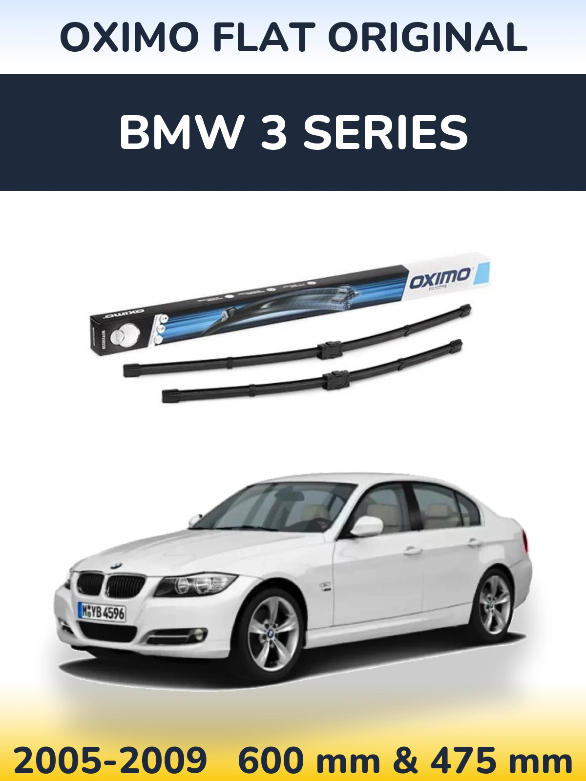Komplet przednich wycieraczek Oximo Flat Original 600 & 475 mm do BMW Seria 3 2005-2009