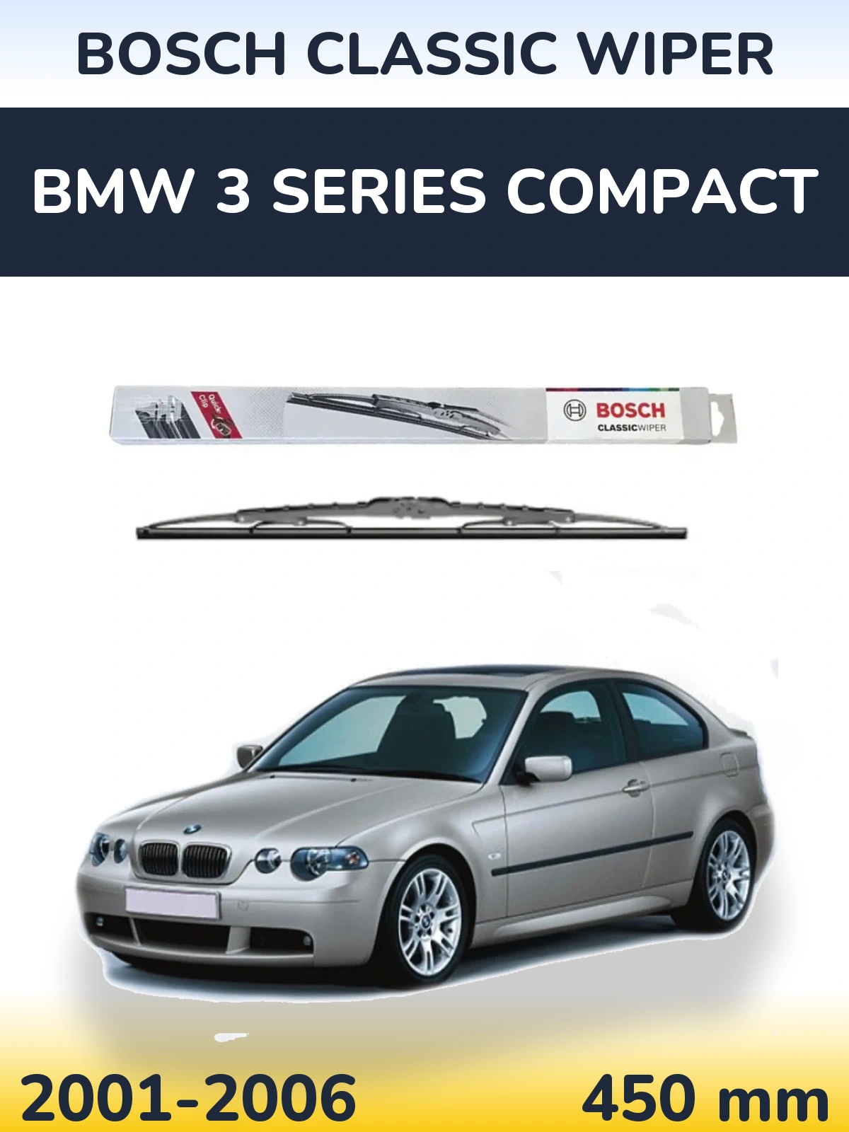 Tylna wycieraczka BOSCH Classic Wiper 450 mm do BMW Seria 3 Compact 2001-2006