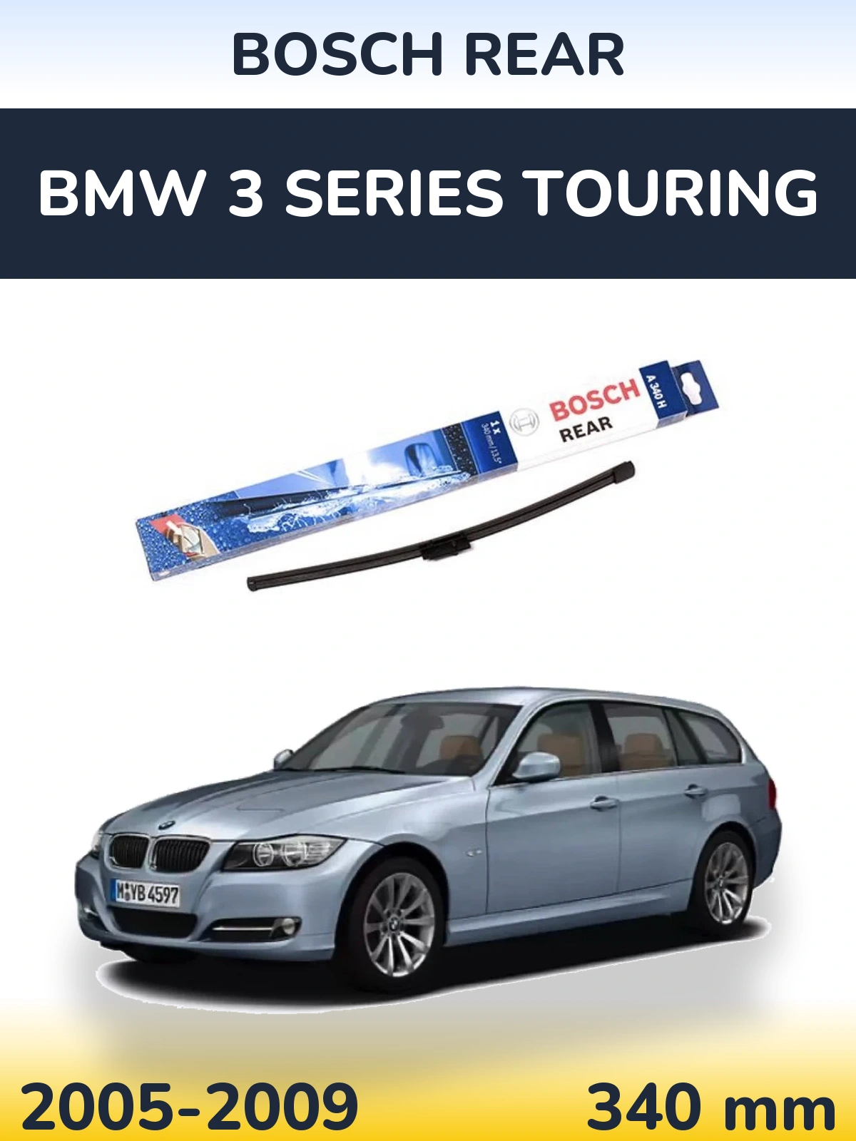 Tylna wycieraczka BOSCH Rear 340 mm do BMW Seria 3 Touring 2005-2009