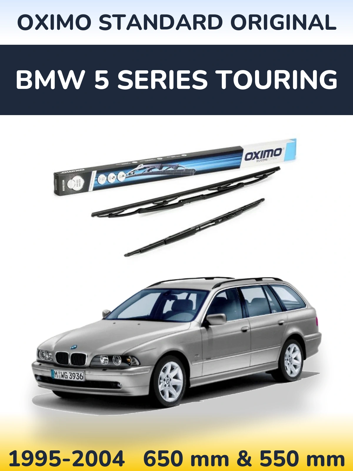 Komplet przednich wycieraczek Oximo Standard Original 650 & 550 mm do BMW Seria 5 Touring 1995-2004