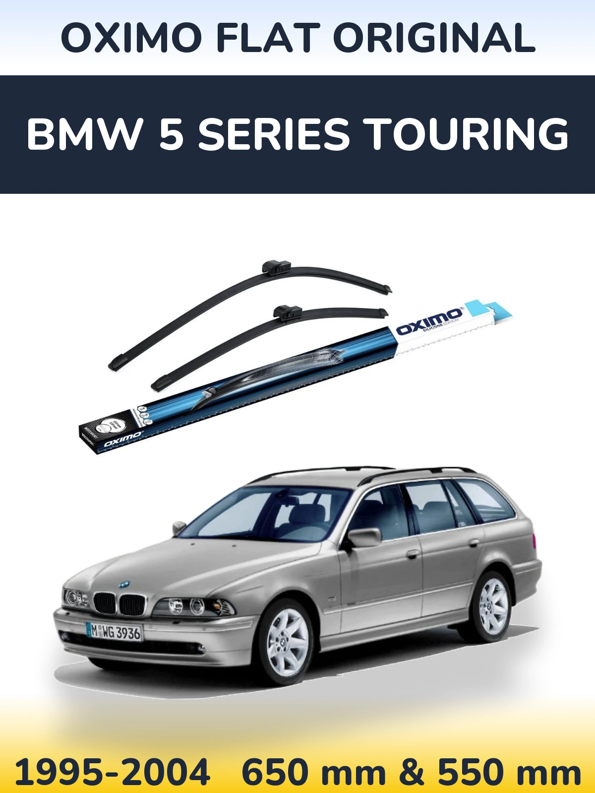 Komplet przednich wycieraczek Oximo Flat Original 650 & 550 mm do BMW Seria 5 Touring 1995-2004