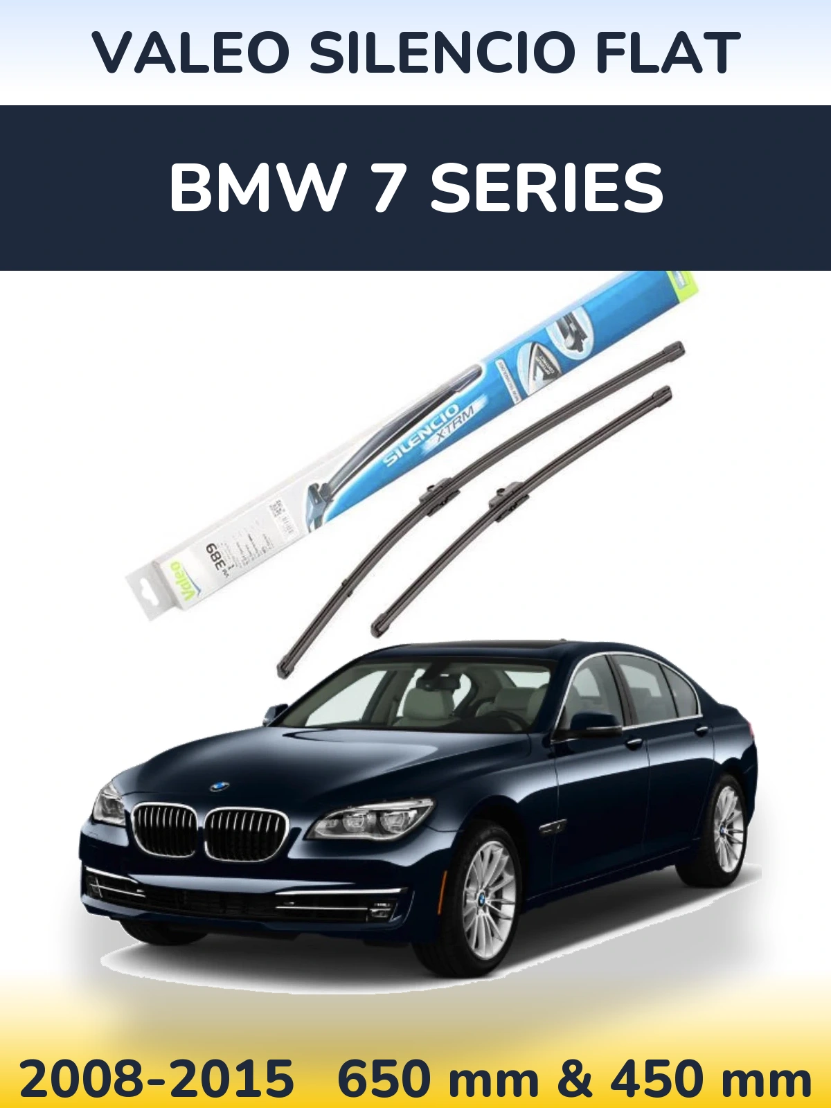 Комплект передних дворников Valeo Silencio Flat 650 & 450 мм для BMW 7 Series 2008-2015