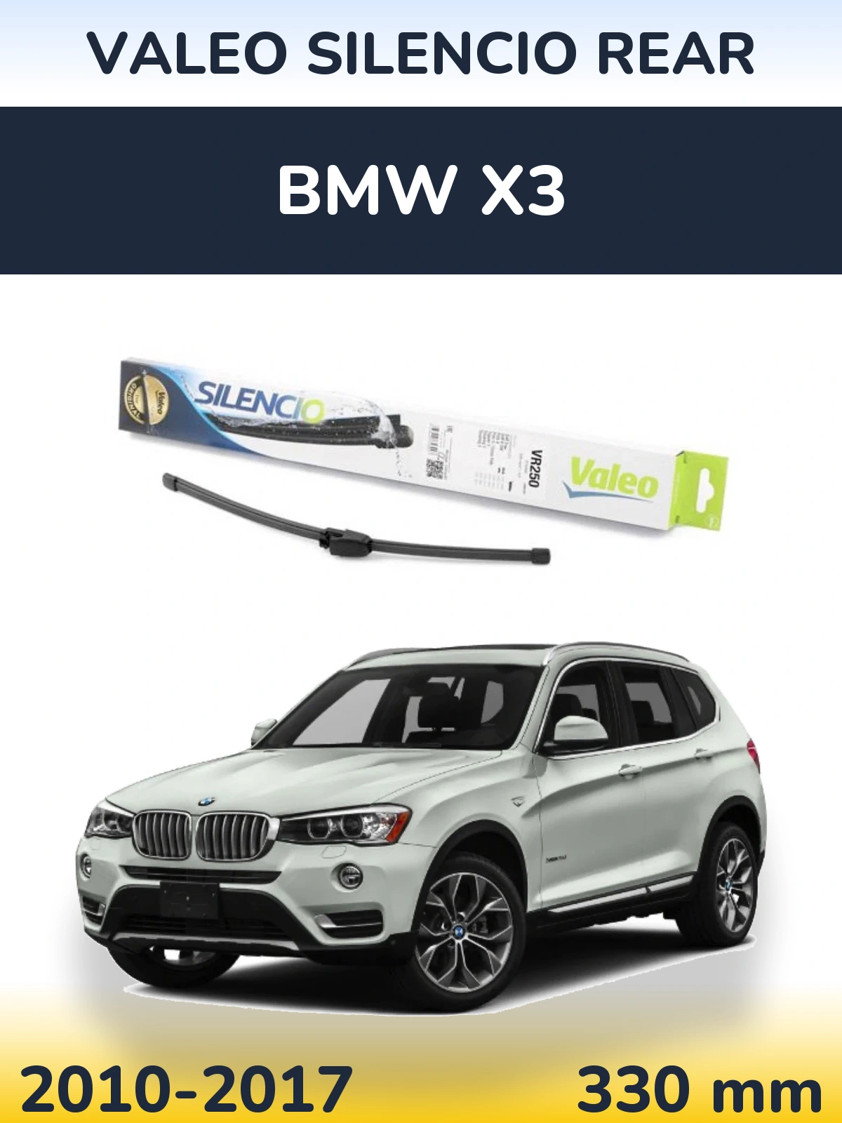 Tylna wycieraczka Valeo Silencio Rear 335 mm do BMW X3 2010-2017