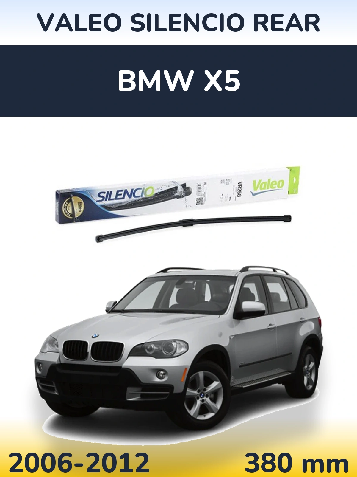 Задний дворник Valeo Silencio Rear 380 мм для BMW X5 2006-2012