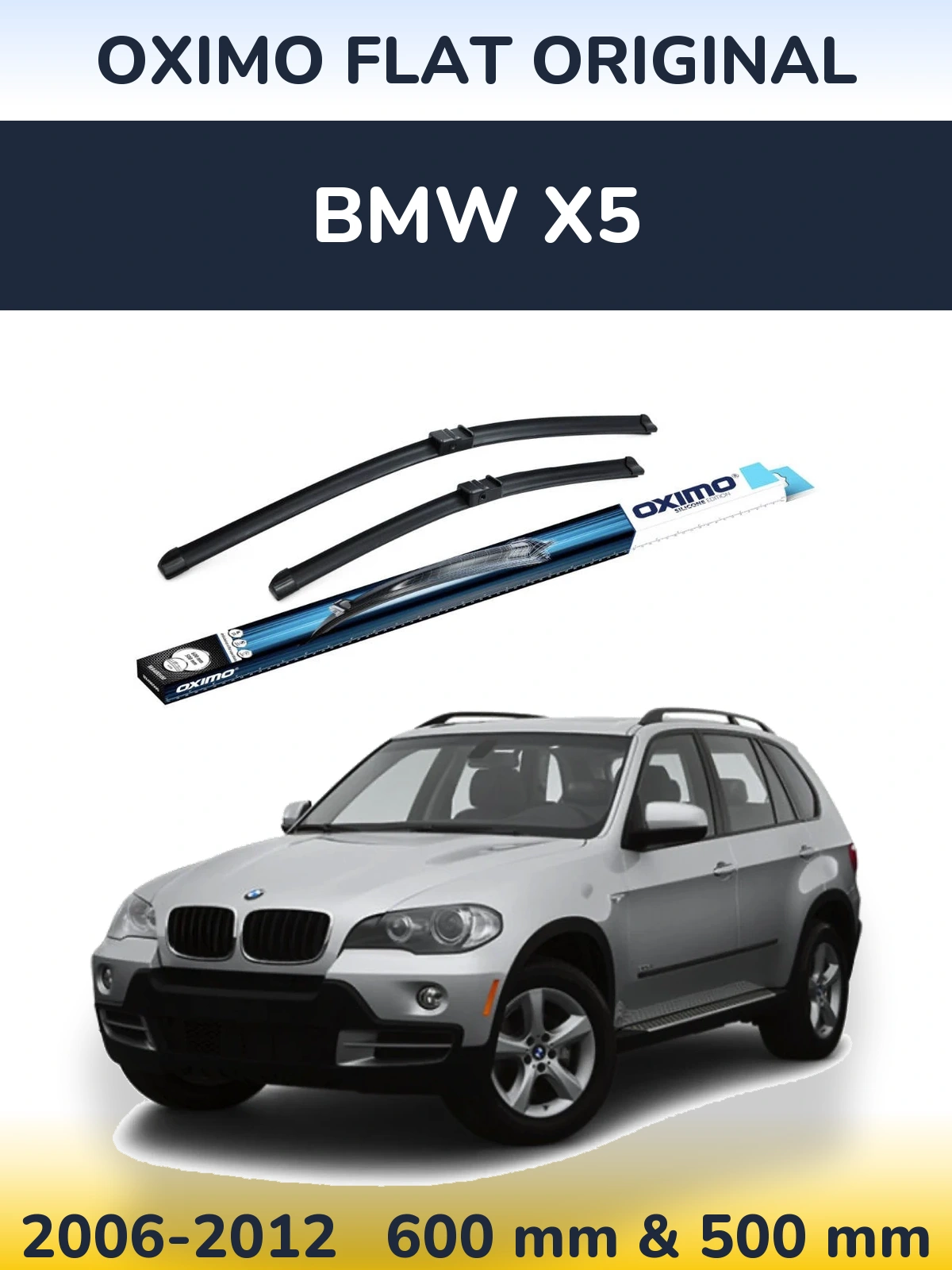 Komplet przednich wycieraczek Oximo Flat Original 600 & 500 mm do BMW X5 2006-2012