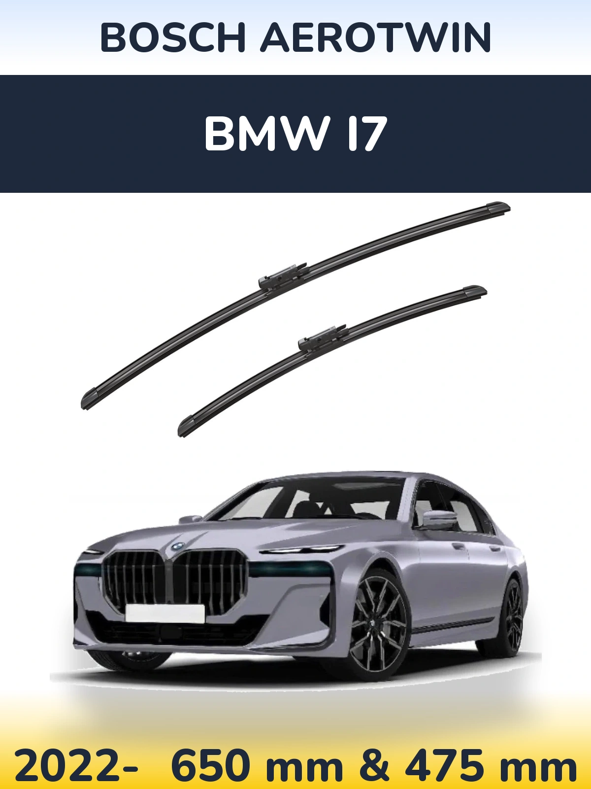 Komplet przednich wycieraczek BOSCH AeroTwin 650 & 475 mm do BMW i7 2022-2026