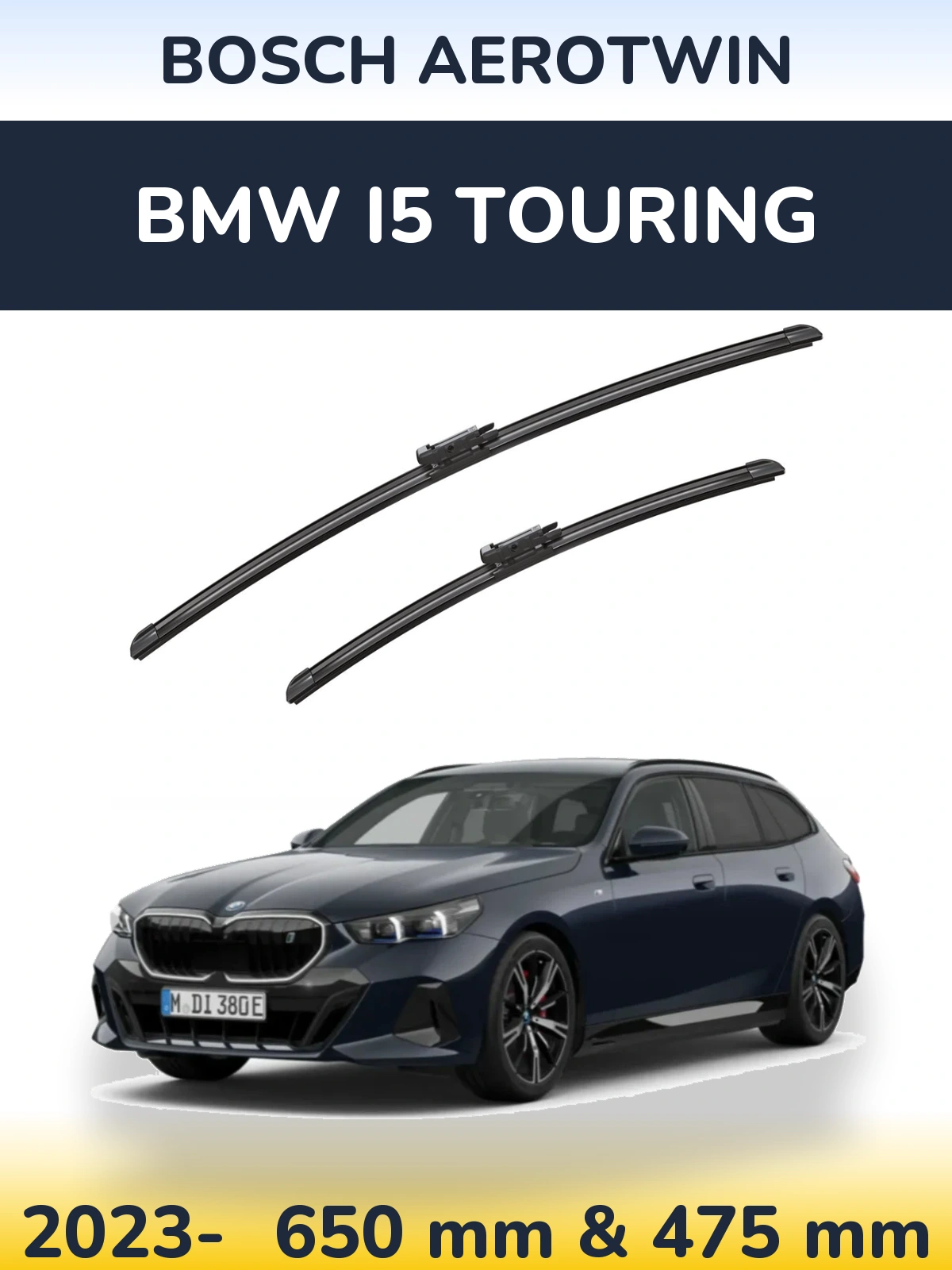 Komplet przednich wycieraczek BOSCH AeroTwin 650 & 475 mm do BMW i5 Touring 2023-2026