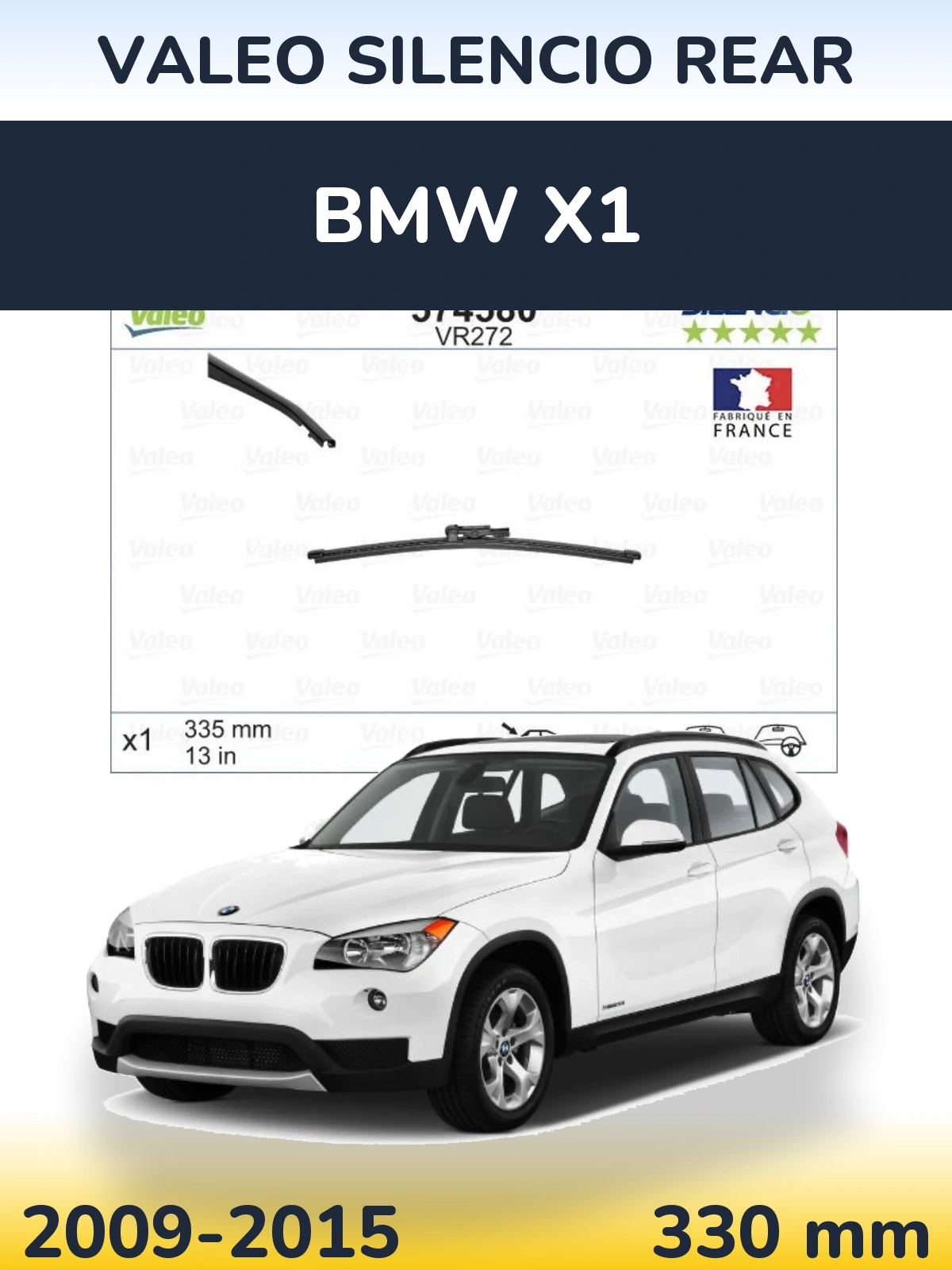 Tylna wycieraczka Valeo Silencio Rear 330 mm do BMW X1 2009-2015