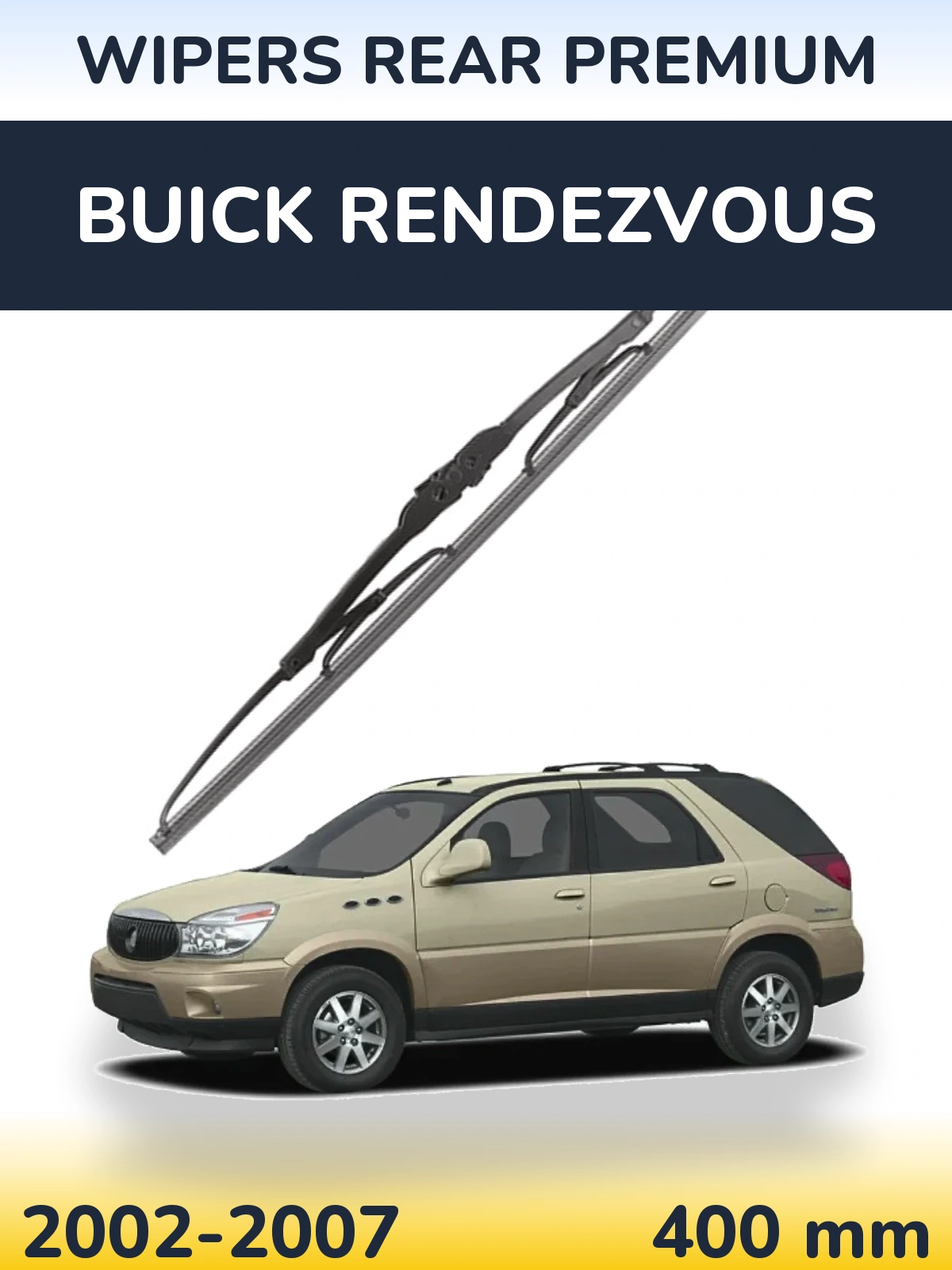 Rear wiper blade WIPERS REAR PREMIUM 400 mm for Buick Rendezvous 2002-2007