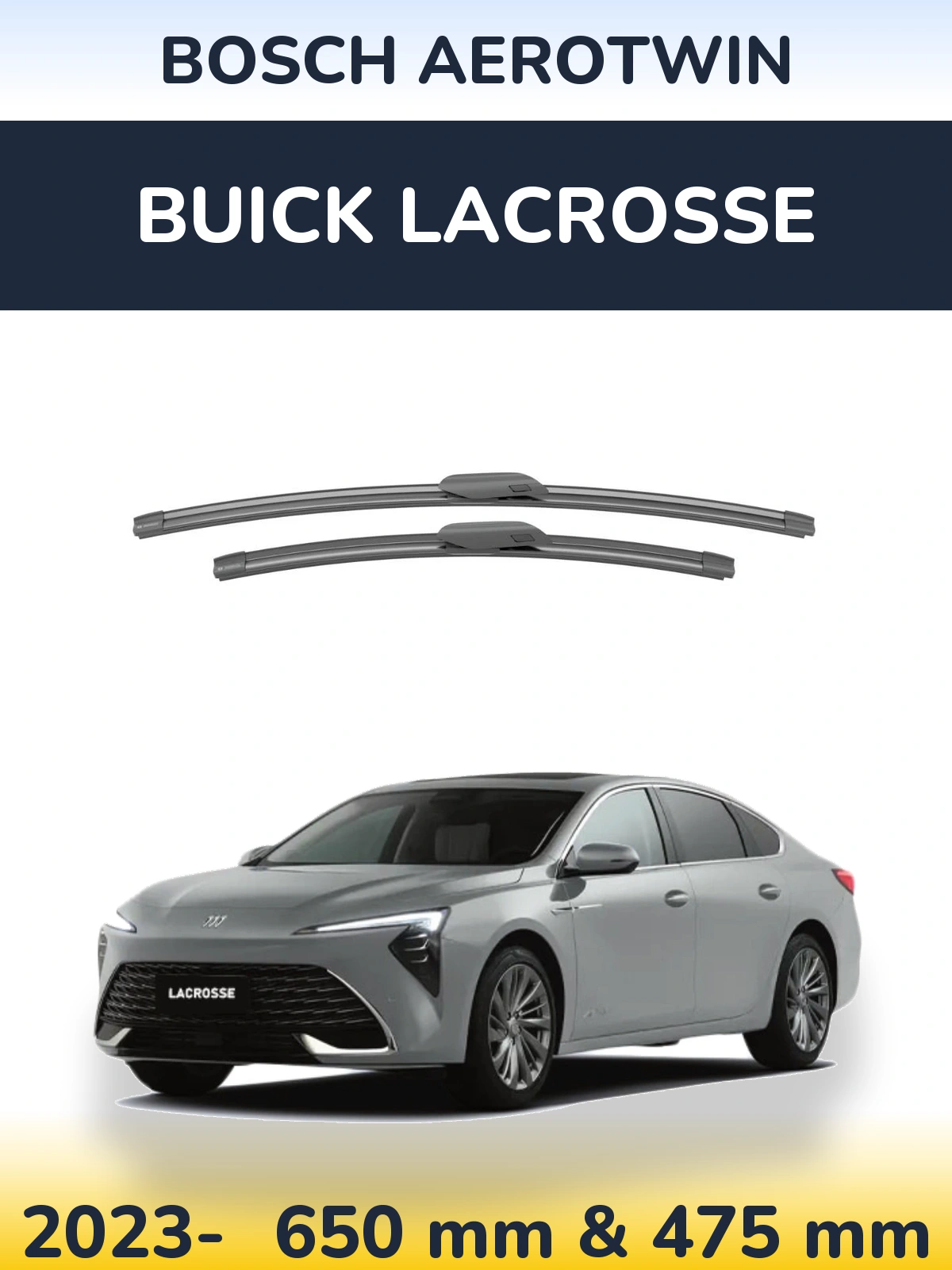 Komplet przednich wycieraczek BOSCH AeroTwin 650 & 475 mm do Buick LaCrosse 2023-2026