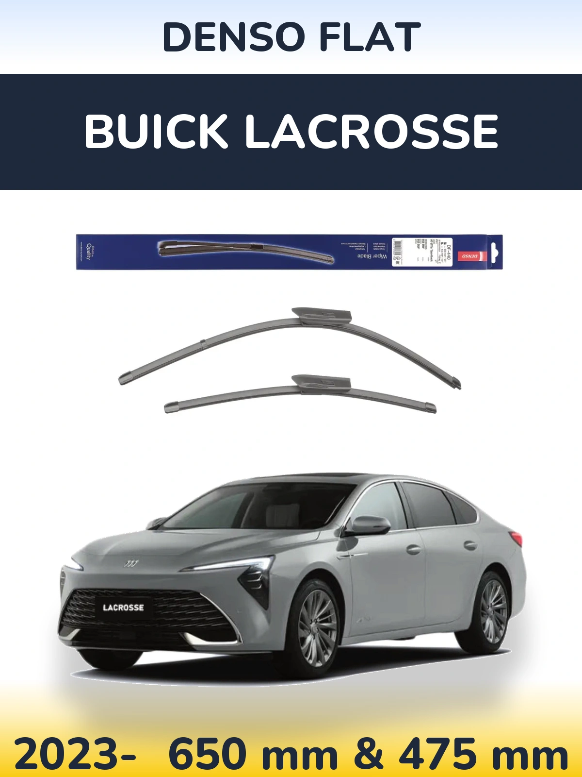 Komplet przednich wycieraczek Denso Flat 650 & 475 mm do Buick LaCrosse 2023-2026