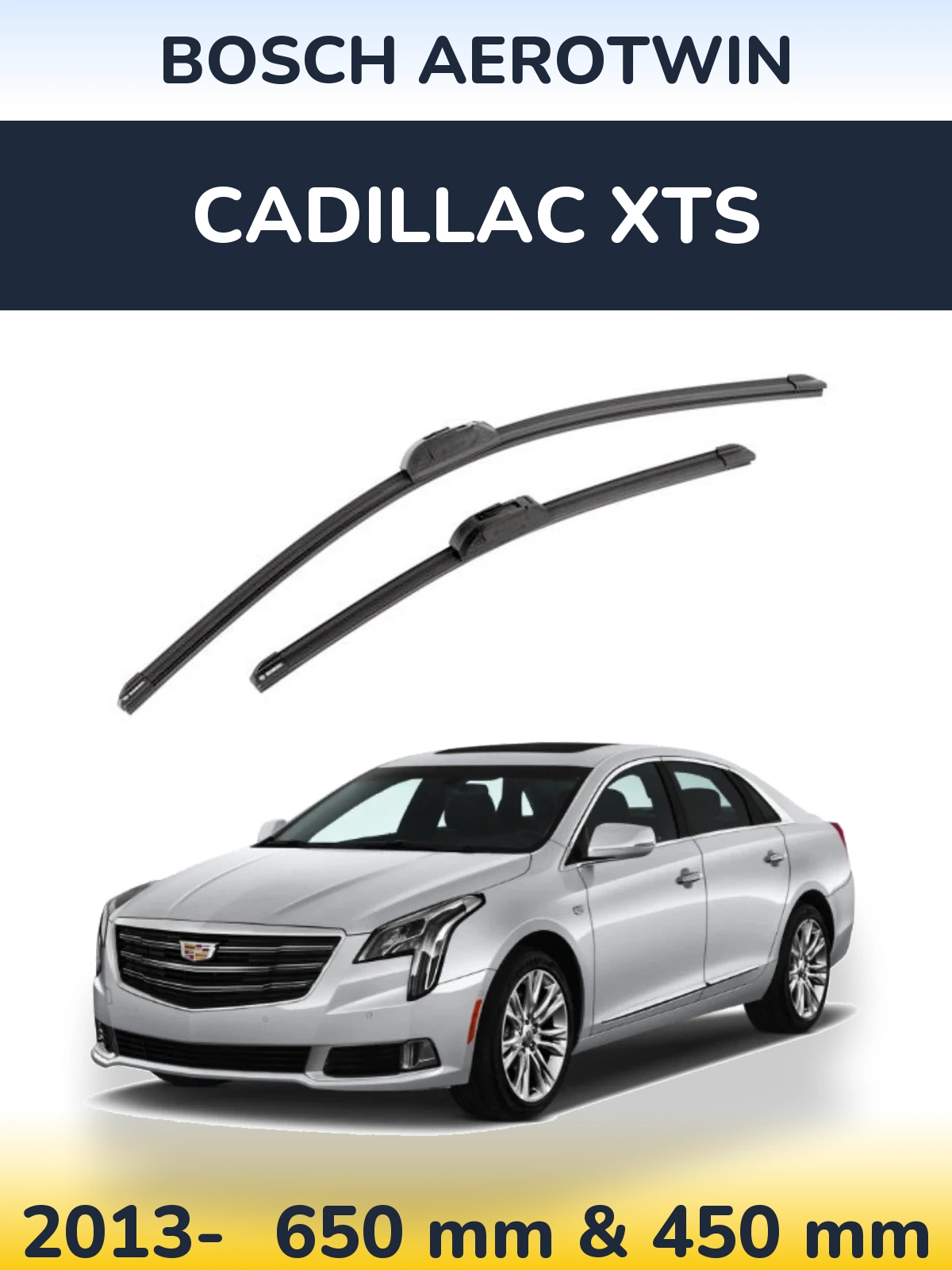 Komplet przednich wycieraczek BOSCH AeroTwin 650 & 450 mm do Cadillac XTS 2013-2026