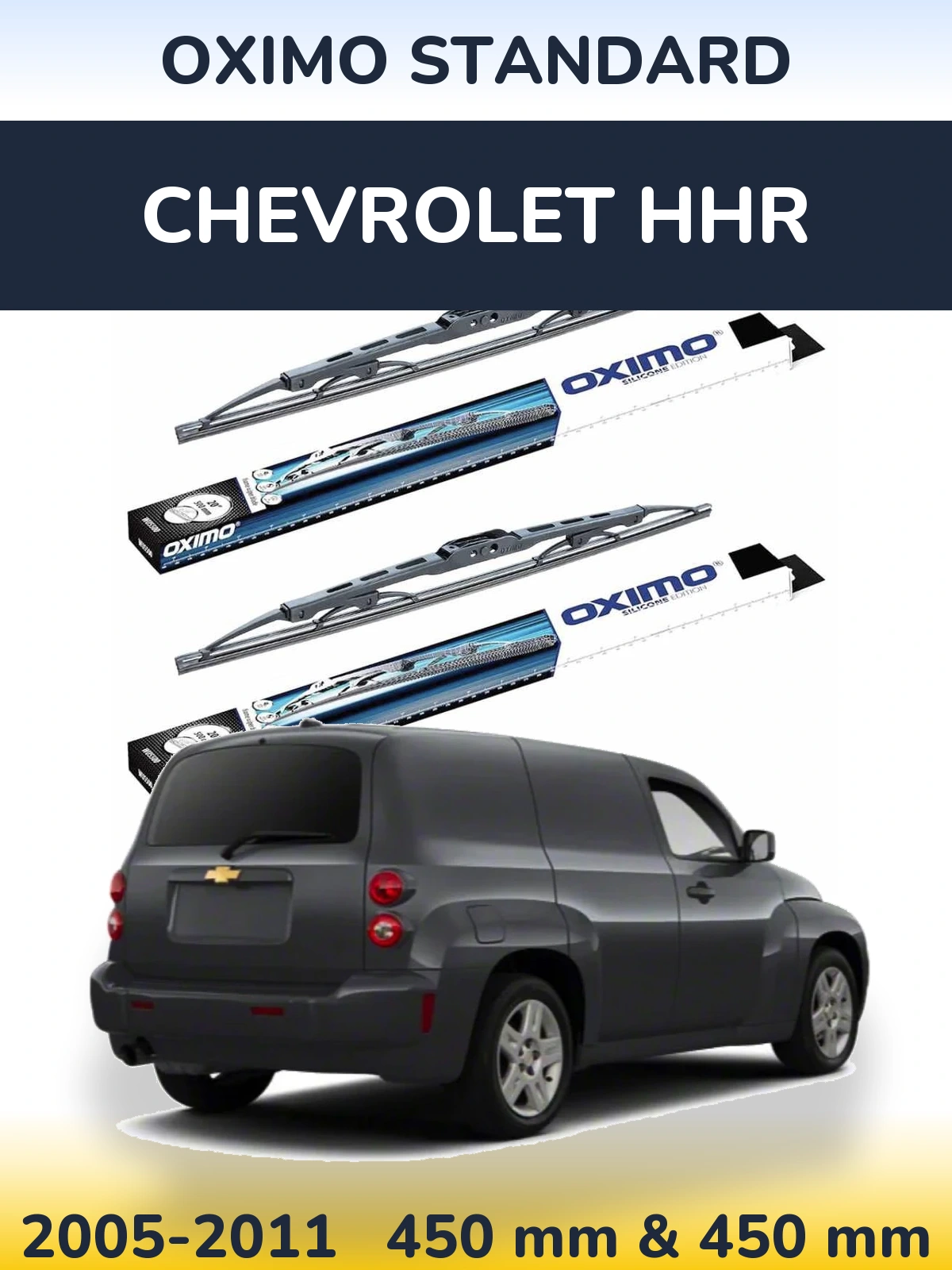 Комплект передних дворников Oximo Standard 450 & 450 мм для Chevrolet HHR 2005-2011