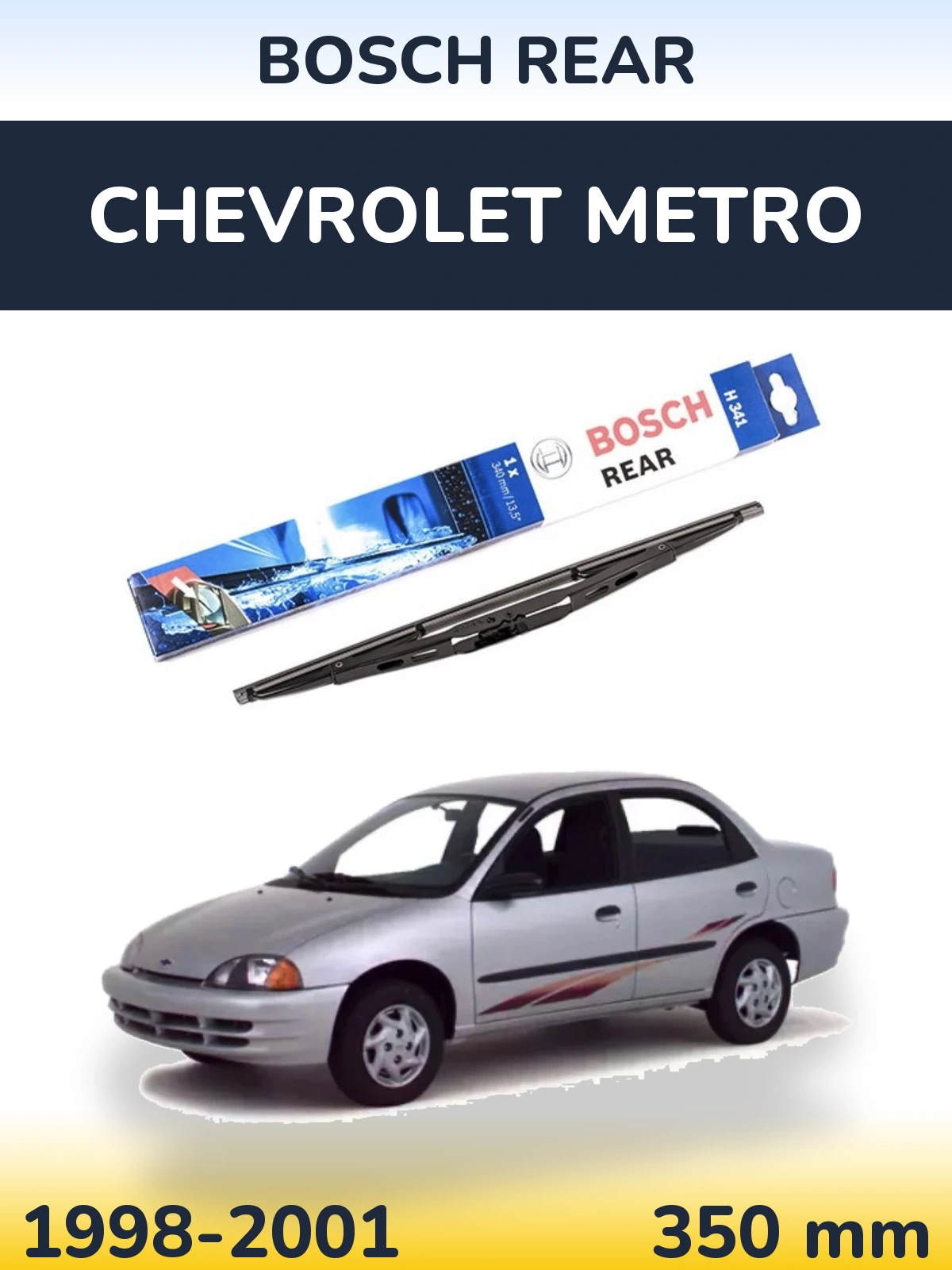 Rear wiper blade BOSCH Rear 340 mm for Chevrolet Metro 1998-2001