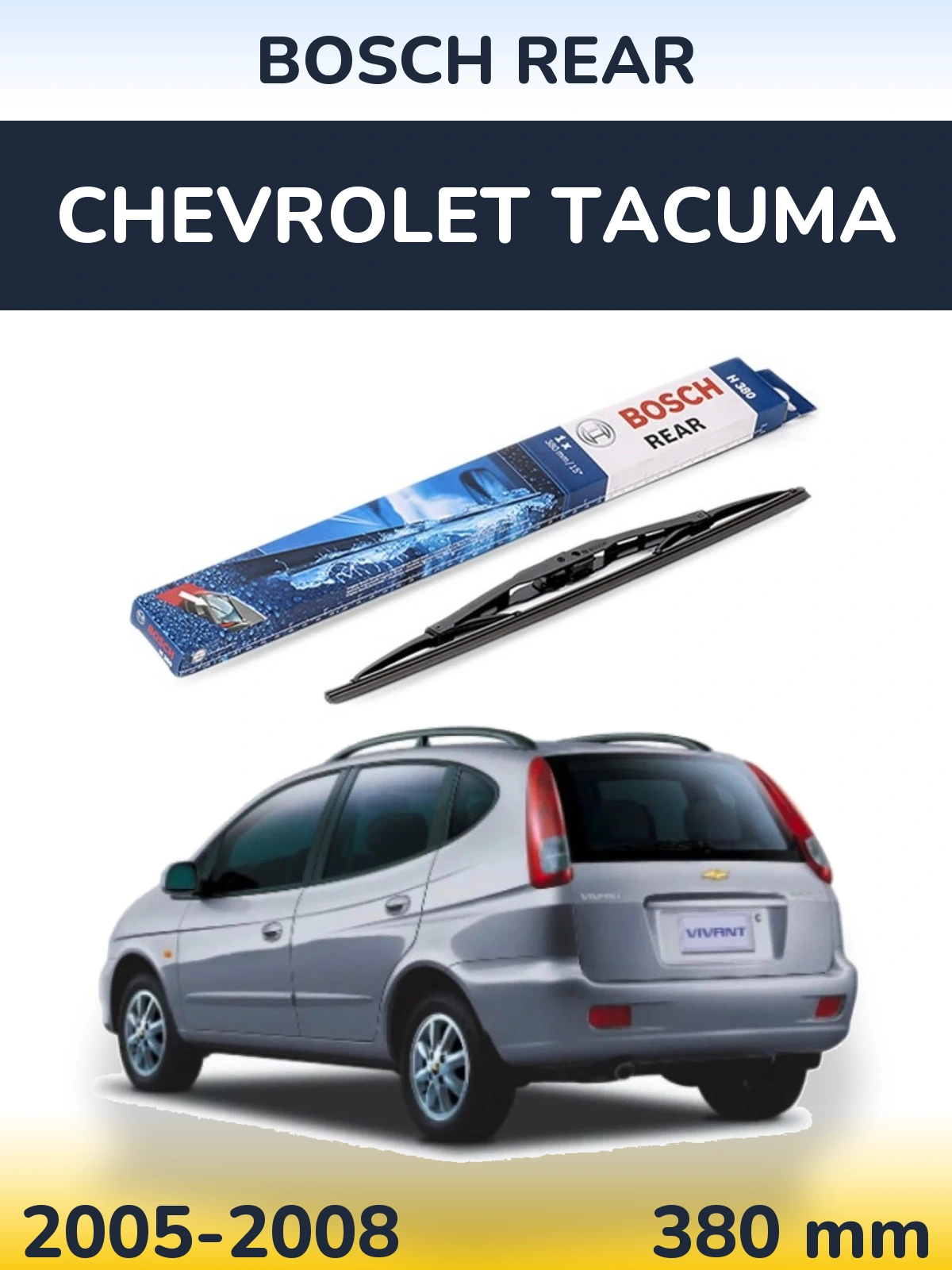 Tylna wycieraczka BOSCH Rear 380 mm do Chevrolet Tacuma 2005-2008