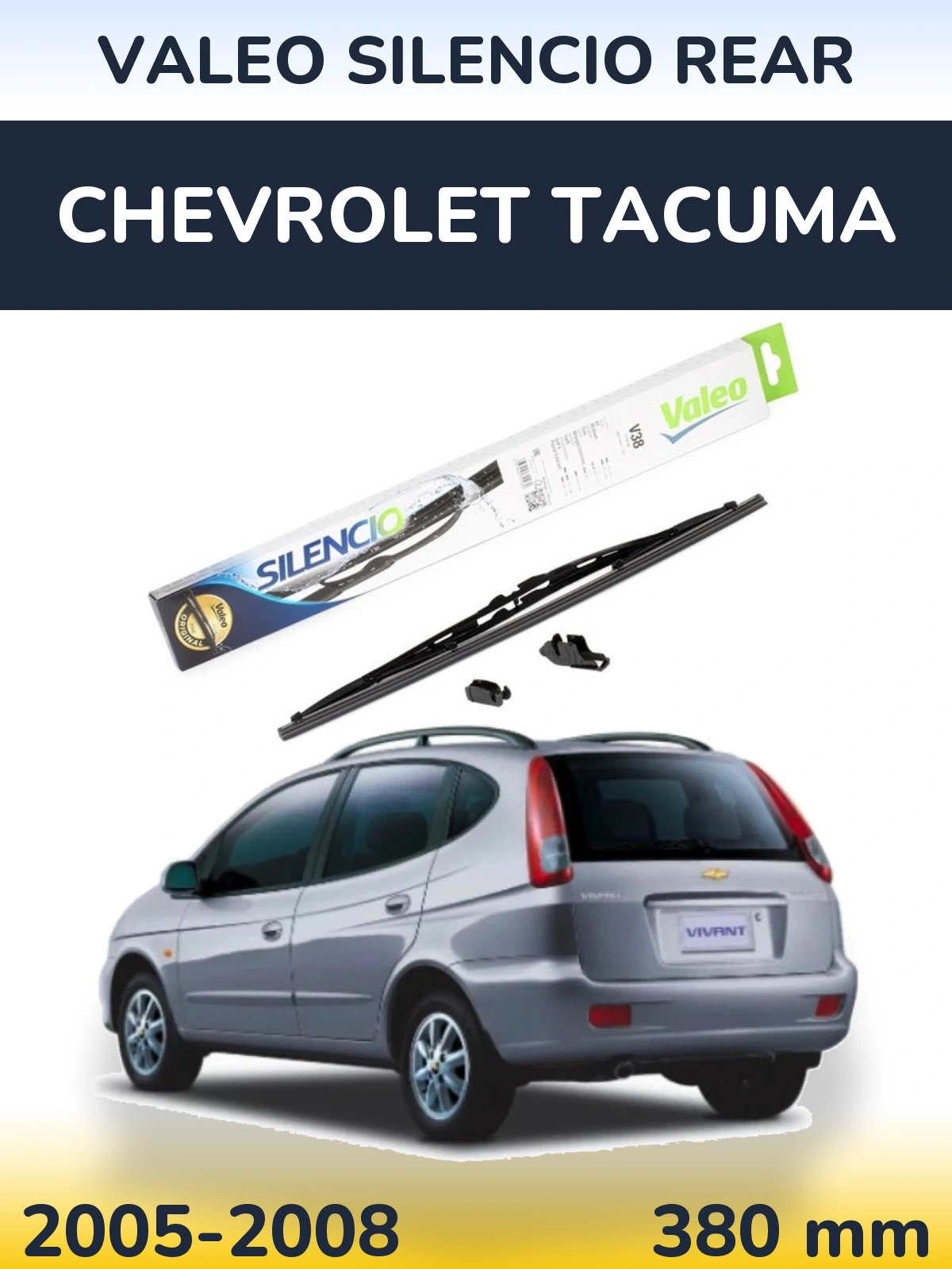 Tylna wycieraczka Valeo Silencio Rear 380 mm do Chevrolet Tacuma 2005-2008