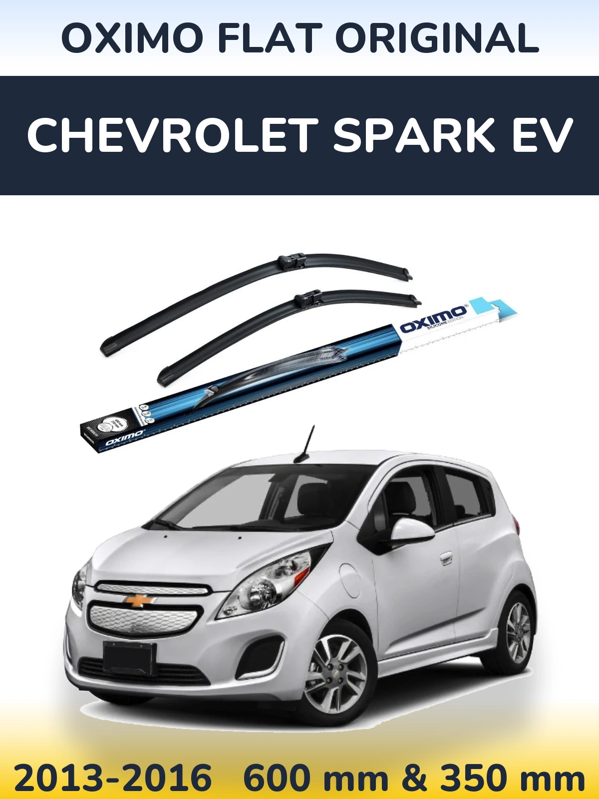 Комплект передних дворников Oximo Flat Original 600 & 350 мм для Chevrolet Spark EV 2013-2016