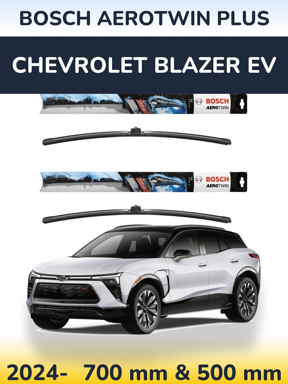 Комплект передних дворников BOSCH AeroTwin Plus 700 & 500 мм для Chevrolet Blazer EV 2024-2026