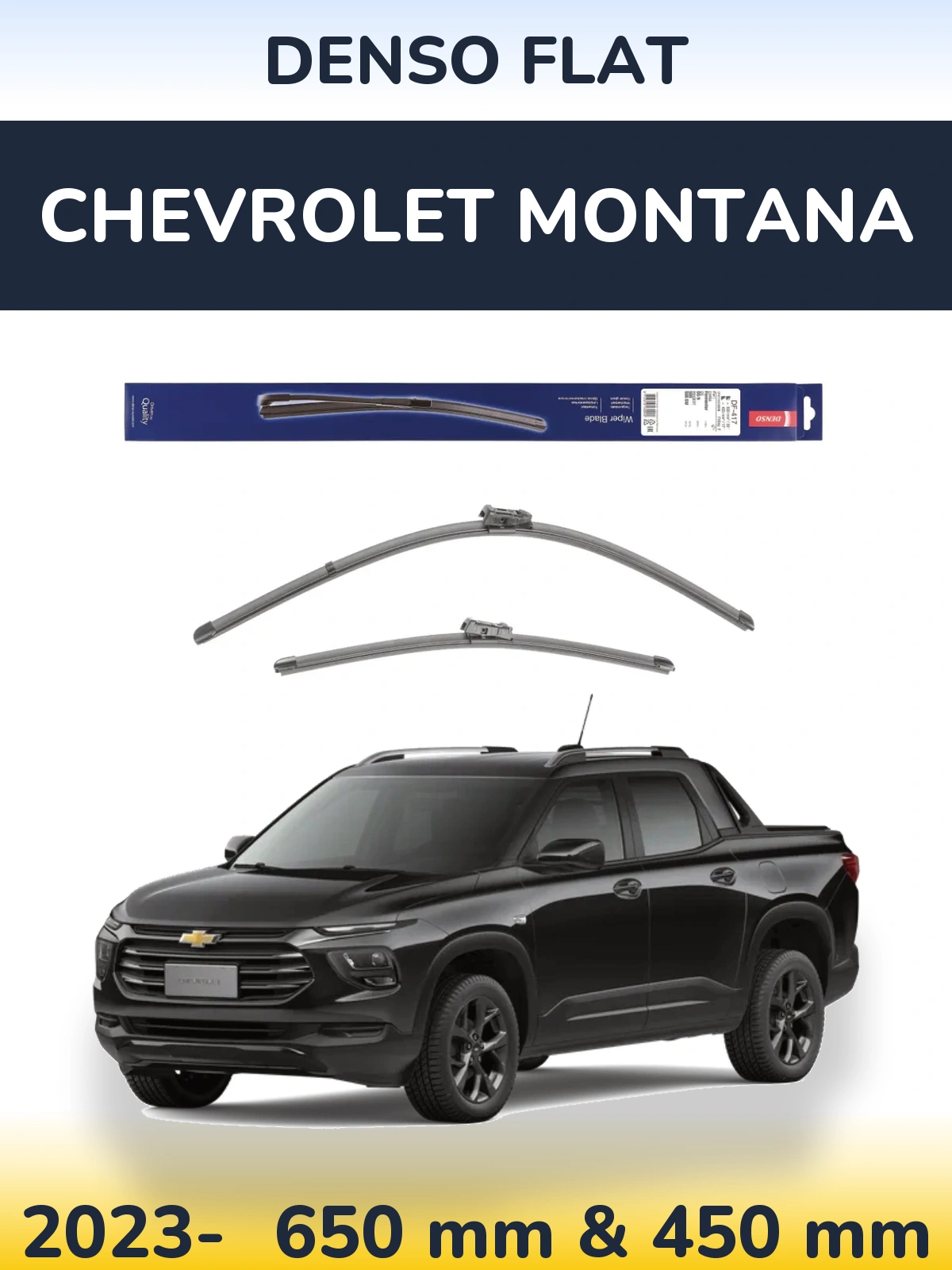Komplet przednich wycieraczek Denso Flat 650 & 450 mm do Chevrolet Montana 2023-2026