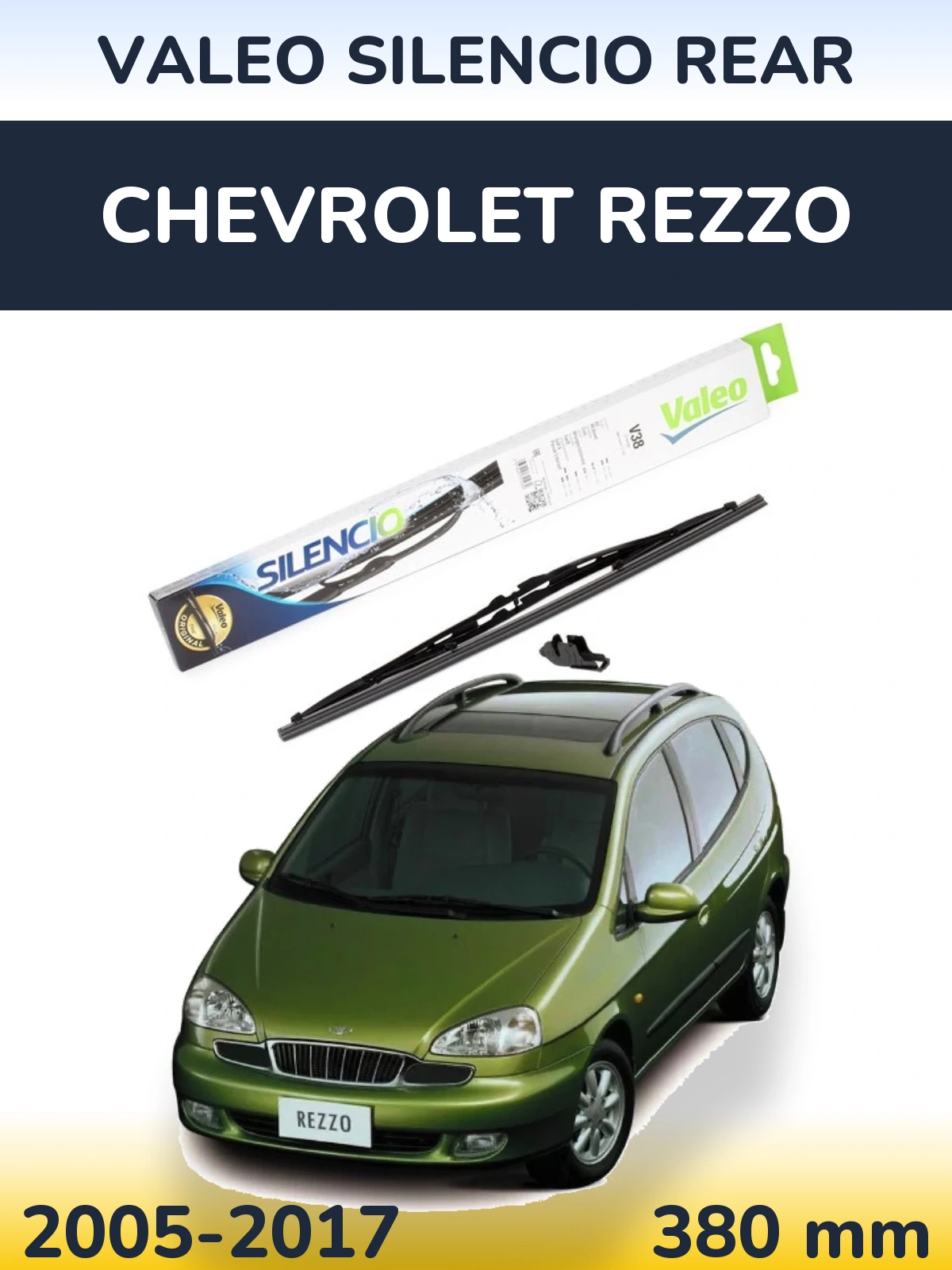 Tylna wycieraczka Valeo Silencio Rear 380 mm do Chevrolet Rezzo 2005-2017