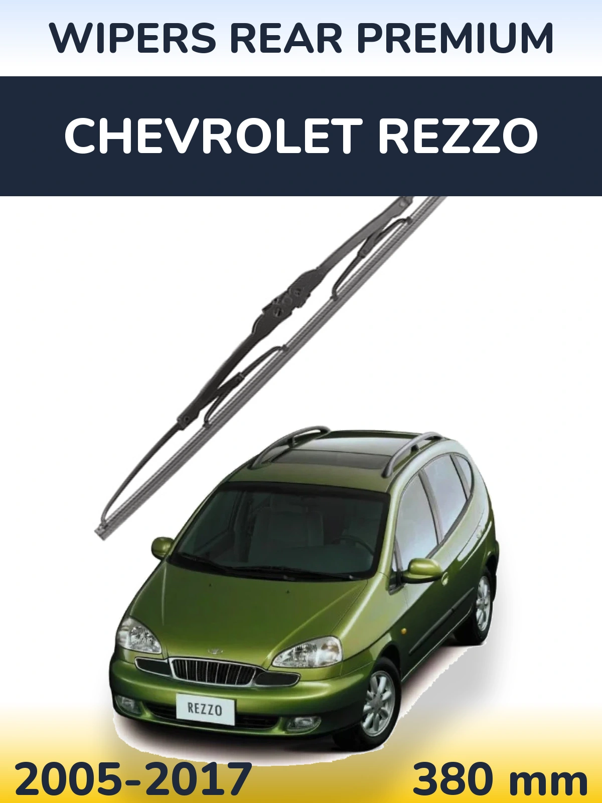 Tylna wycieraczka WIPERS REAR PREMIUM 380 mm do Chevrolet Rezzo 2005-2017