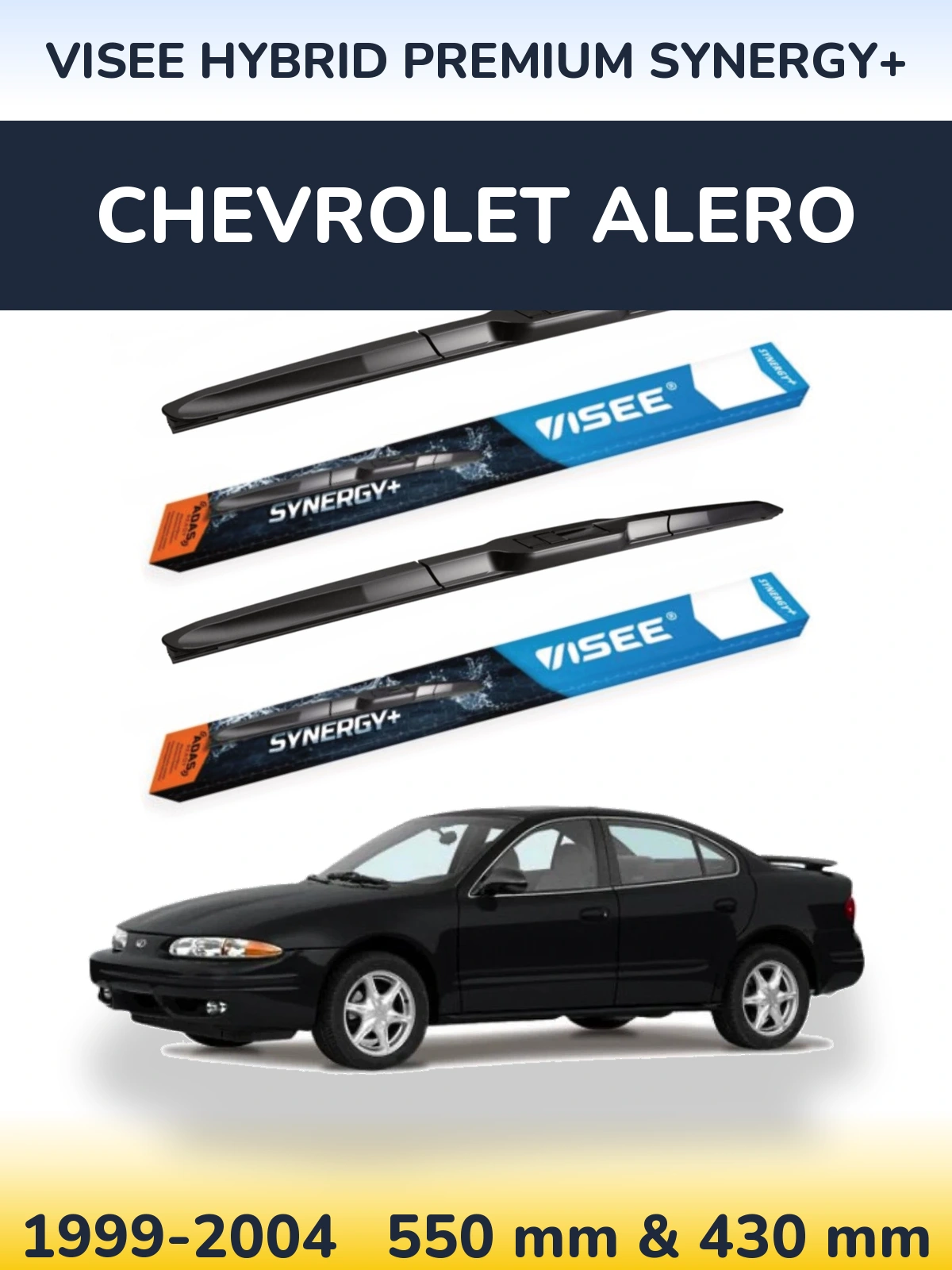 Komplet przednich wycieraczek VISEE HYBRID PREMIUM SYNERGY+ 550 & 430 mm do Chevrolet Alero 1999-2004