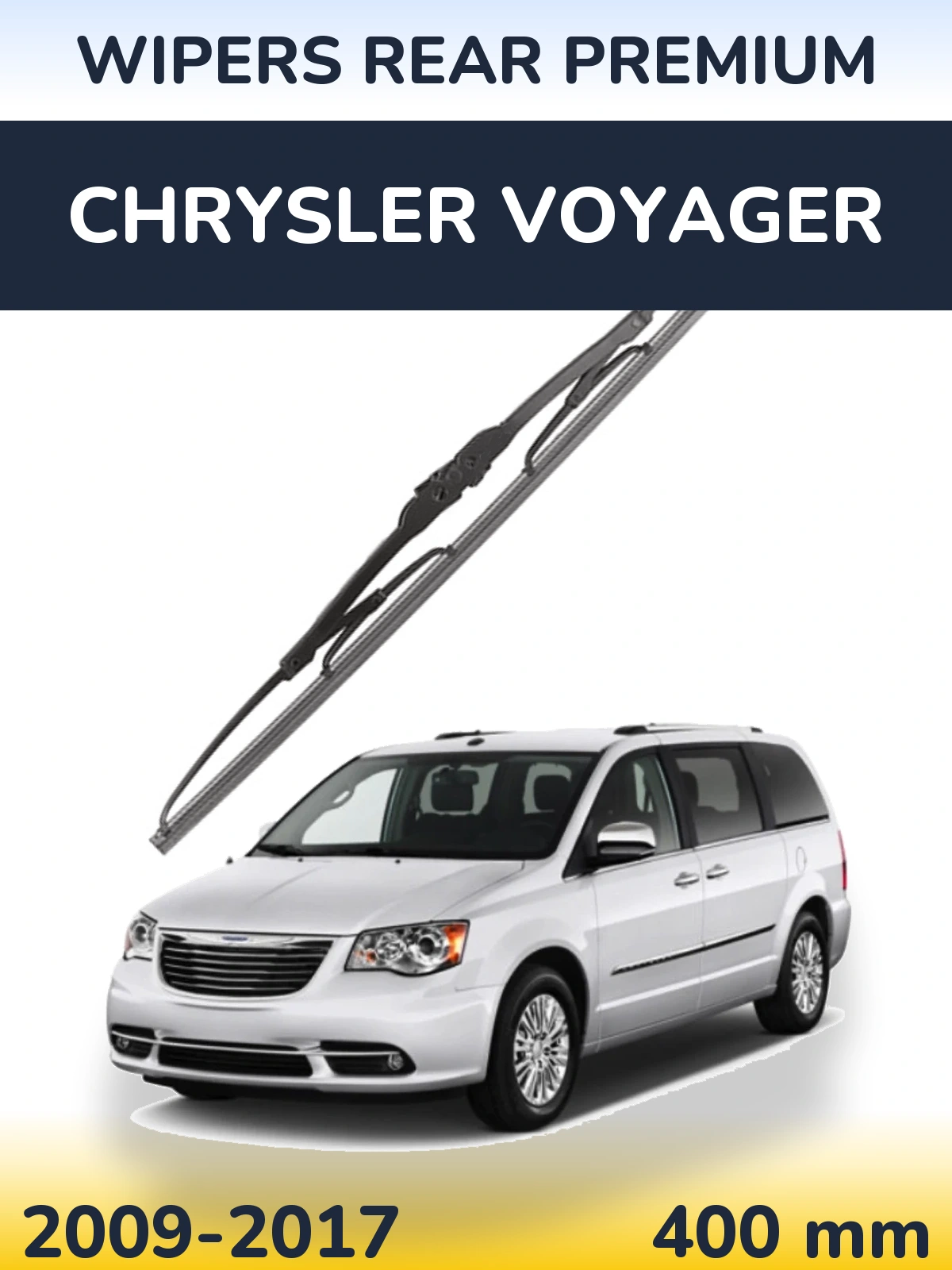 Rear wiper blade WIPERS REAR PREMIUM 400 mm for Chrysler Voyager 2009-2017