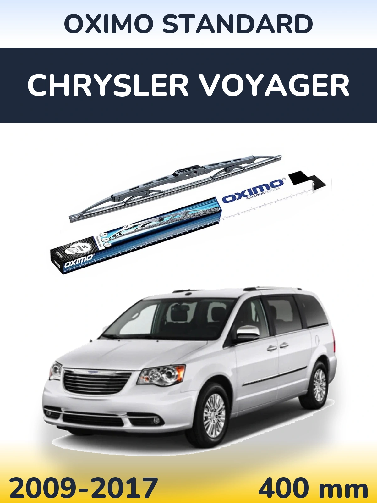 Tylna wycieraczka Oximo Standard 400 mm do Chrysler Voyager 2009-2017