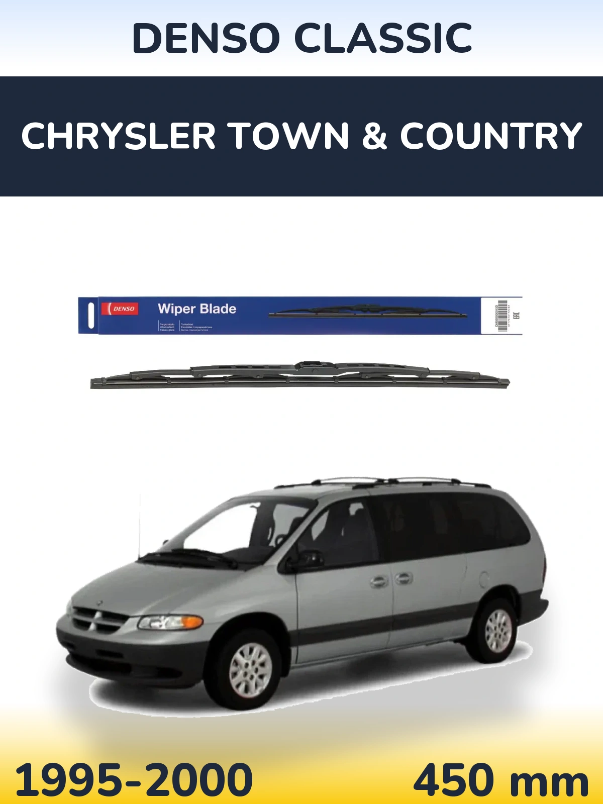 Tylna wycieraczka Denso Classic 450 mm do Chrysler Town & Country 1995-2000