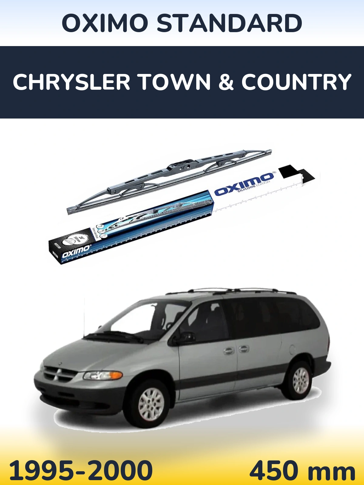 Rear wiper blade Oximo Standard 450 mm for Chrysler Town & Country 1995-2000