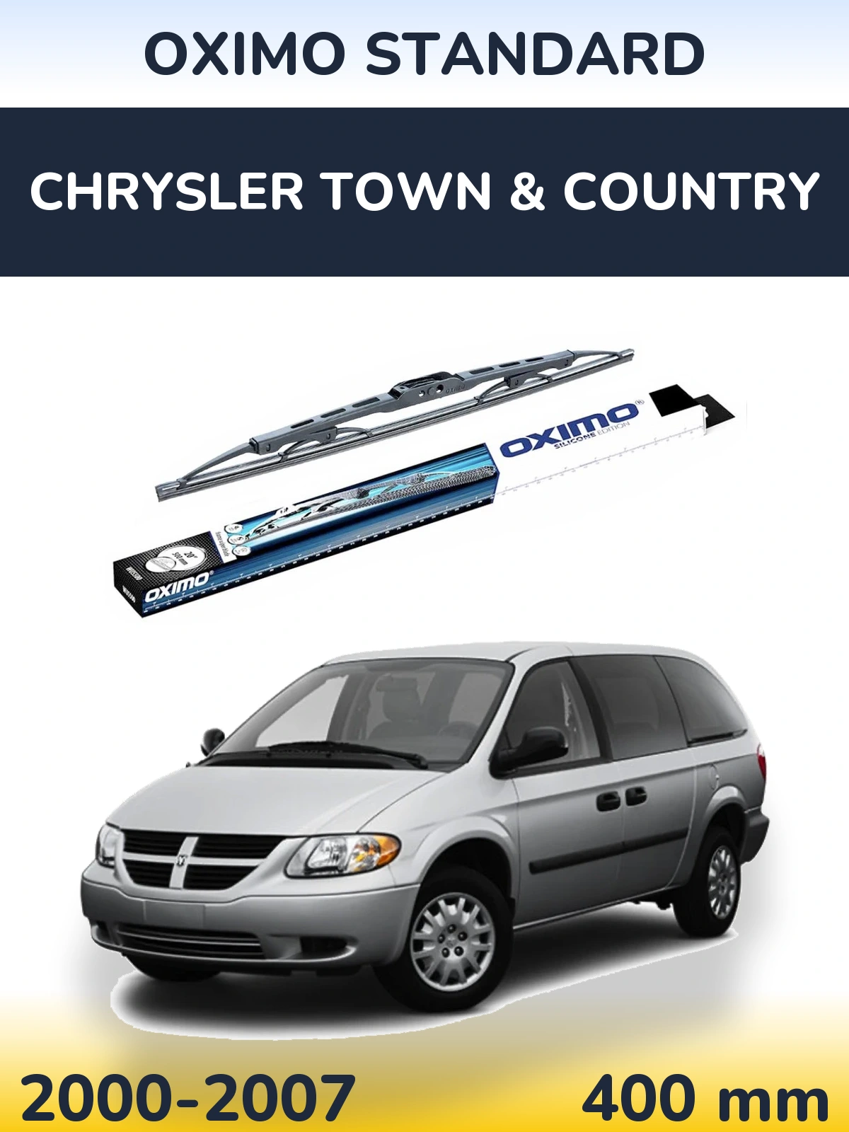 Rear wiper blade Oximo Standard 400 mm for Chrysler Town & Country 2000-2007