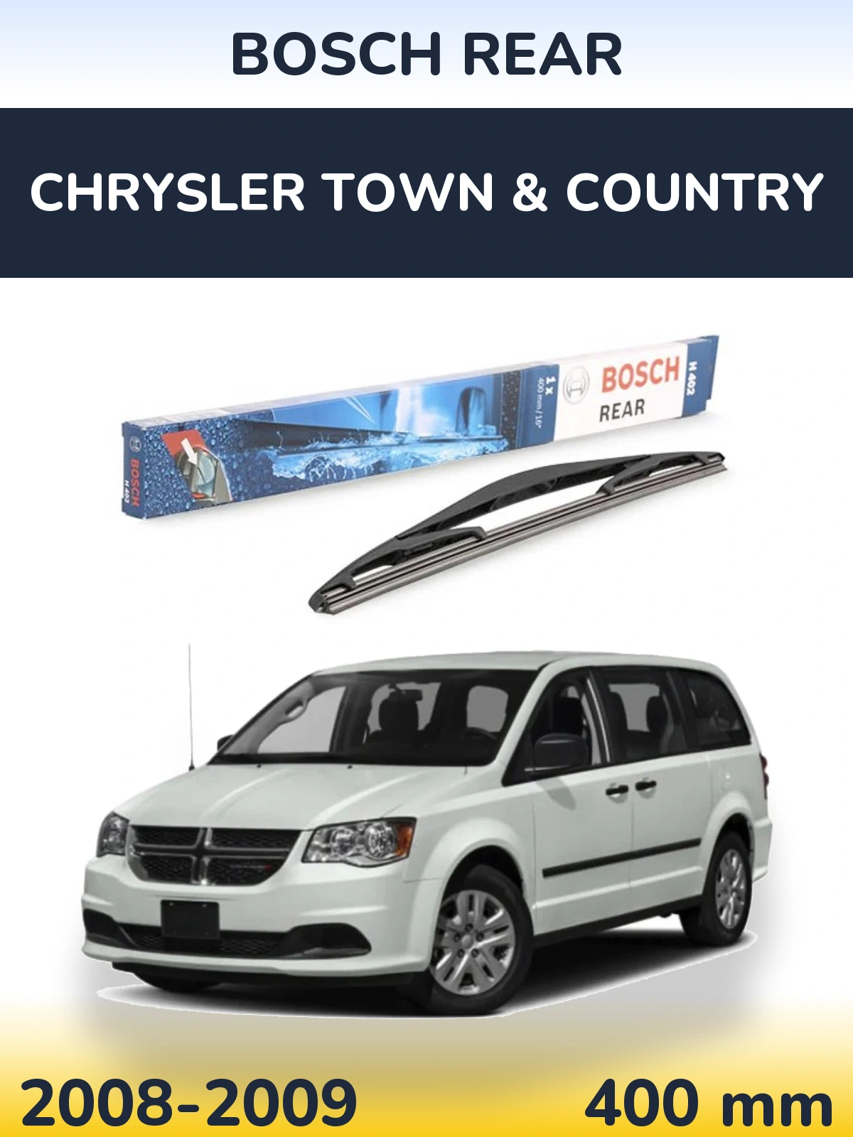 Tylna wycieraczka BOSCH Rear 400 mm do Chrysler Town & Country 2008-2009