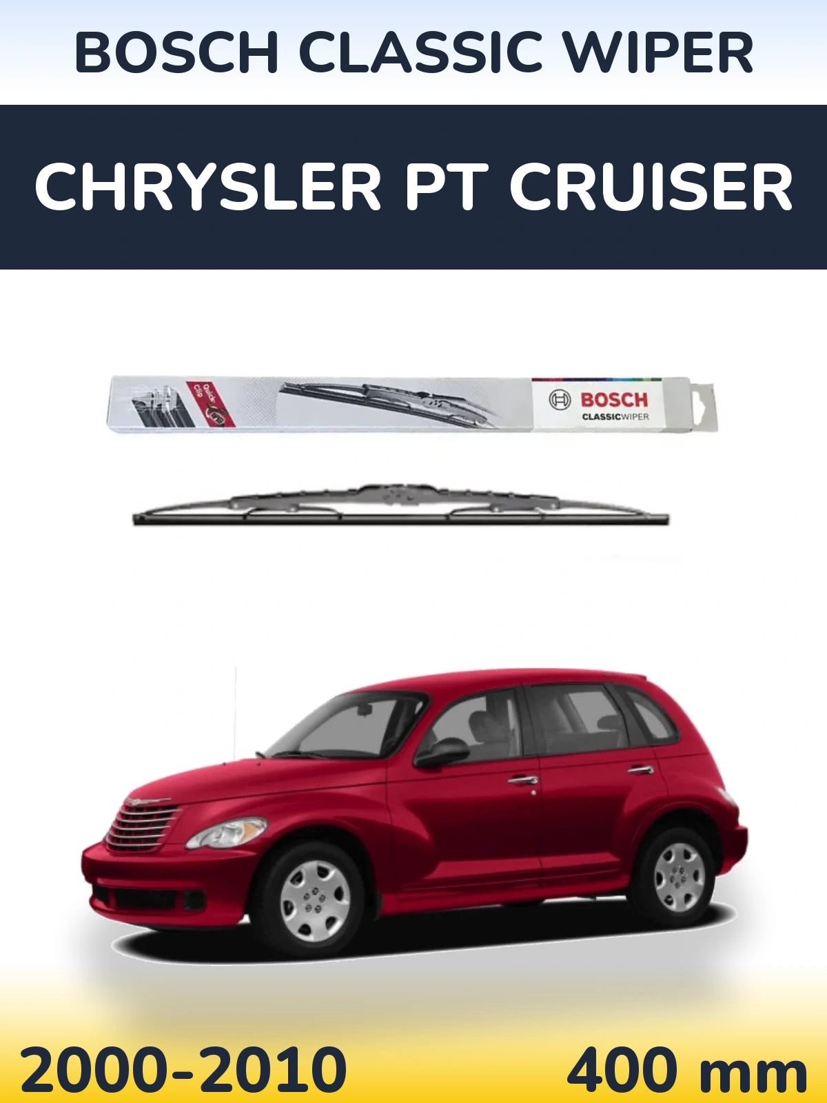 Задний дворник BOSCH Classic Wiper 400 мм для Chrysler PT Cruiser 2000-2010