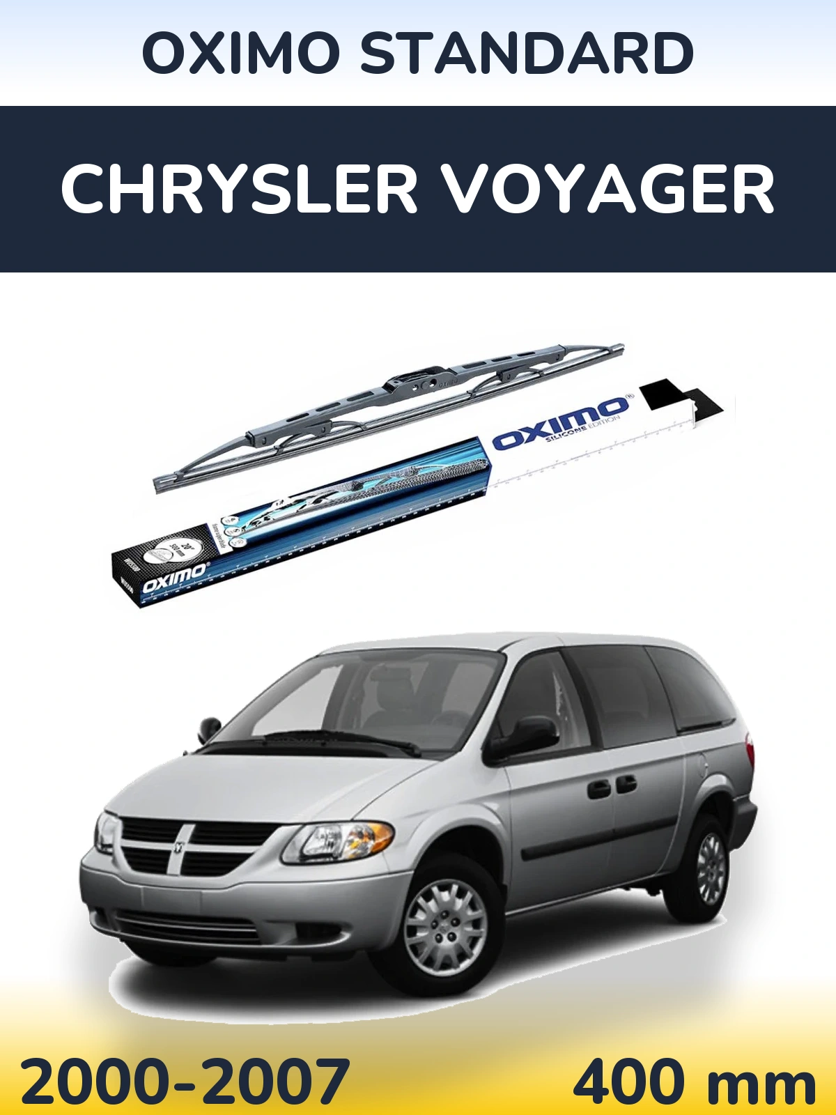 Tylna wycieraczka Oximo Standard 400 mm do Chrysler Voyager 2000-2007