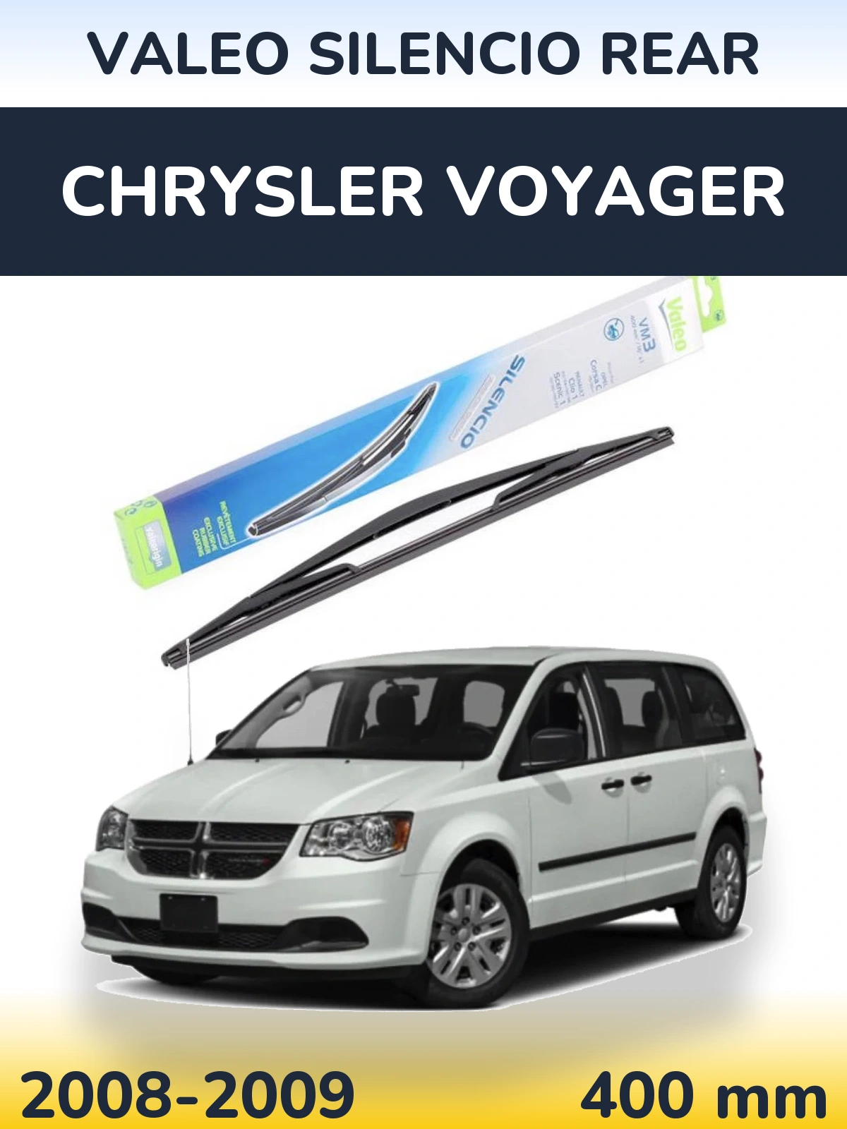 Tylna wycieraczka Valeo Silencio Rear 400 mm do Chrysler Voyager 2008-2009