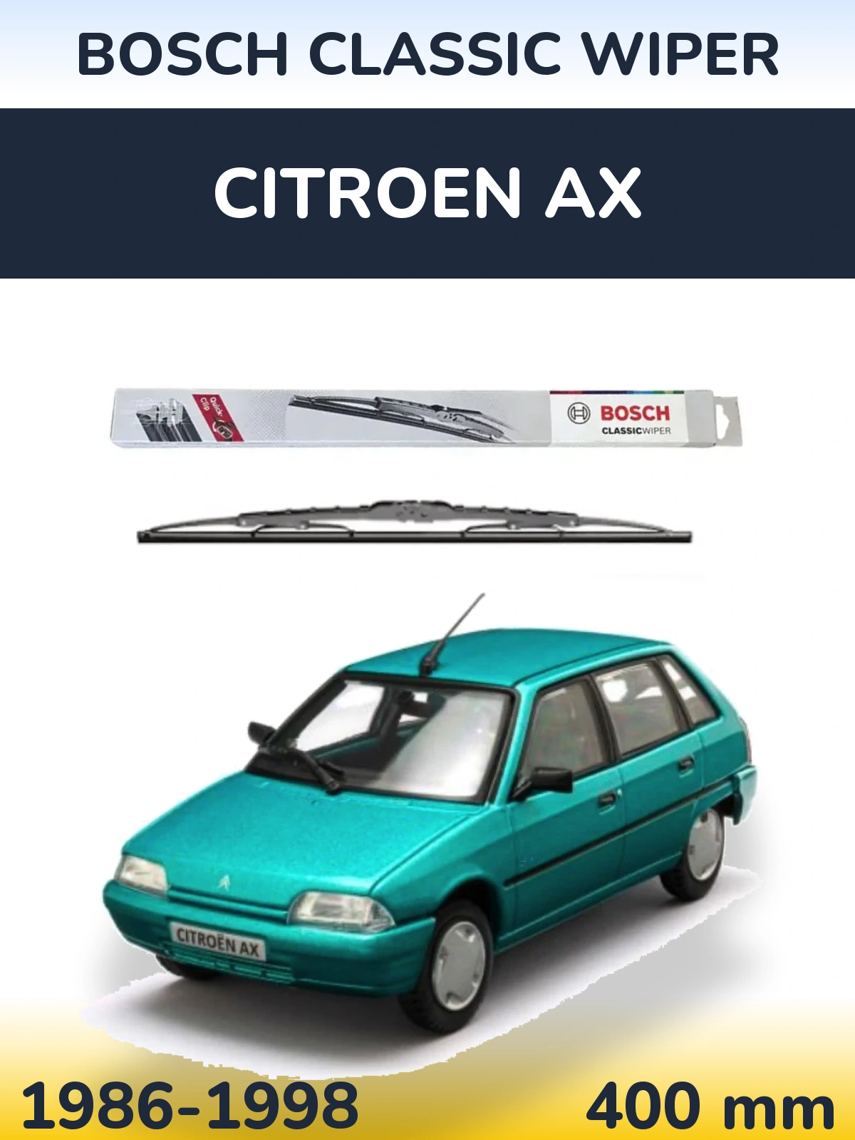 Tylna wycieraczka BOSCH Classic Wiper 400 mm do Citroen AX 1986-1998