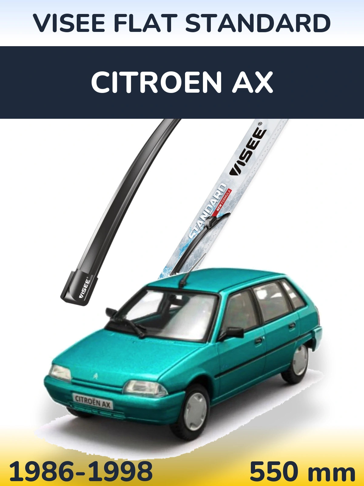 Przednia wycieraczka VISEE FLAT STANDARD 550 mm do Citroen AX 1986-1998