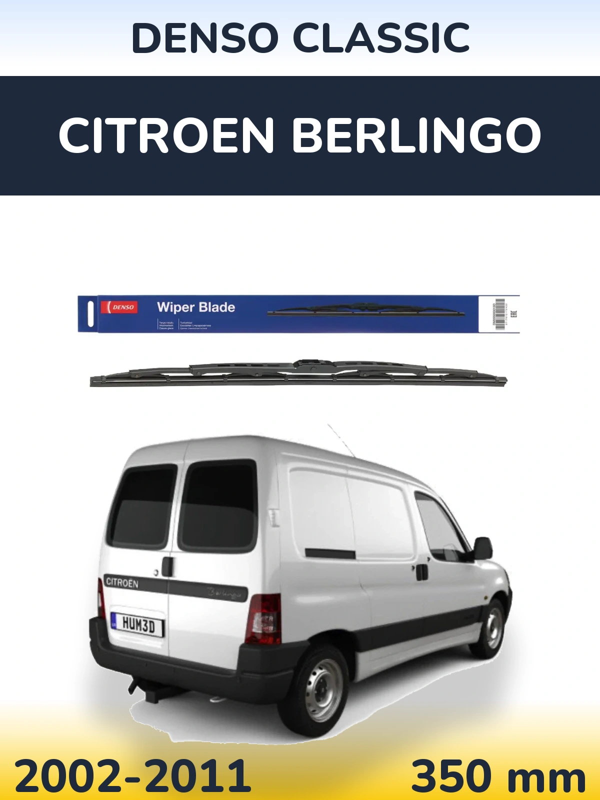 Tylna wycieraczka Denso Classic 350 mm do Citroen Berlingo 2002-2011