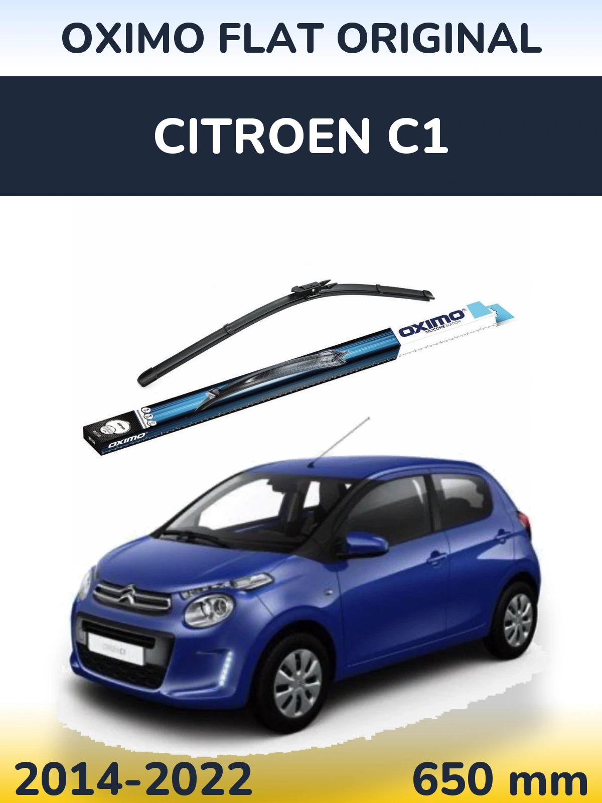 Przednia wycieraczka Oximo Flat Original 650 mm do Citroen C1 2014-2022