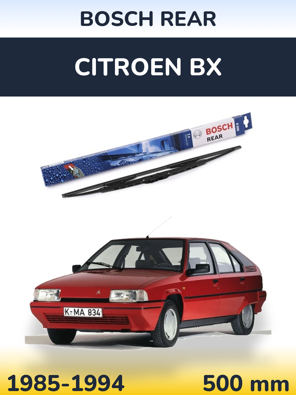Tylna wycieraczka BOSCH Rear 500 mm do Citroen BX 1985-1994