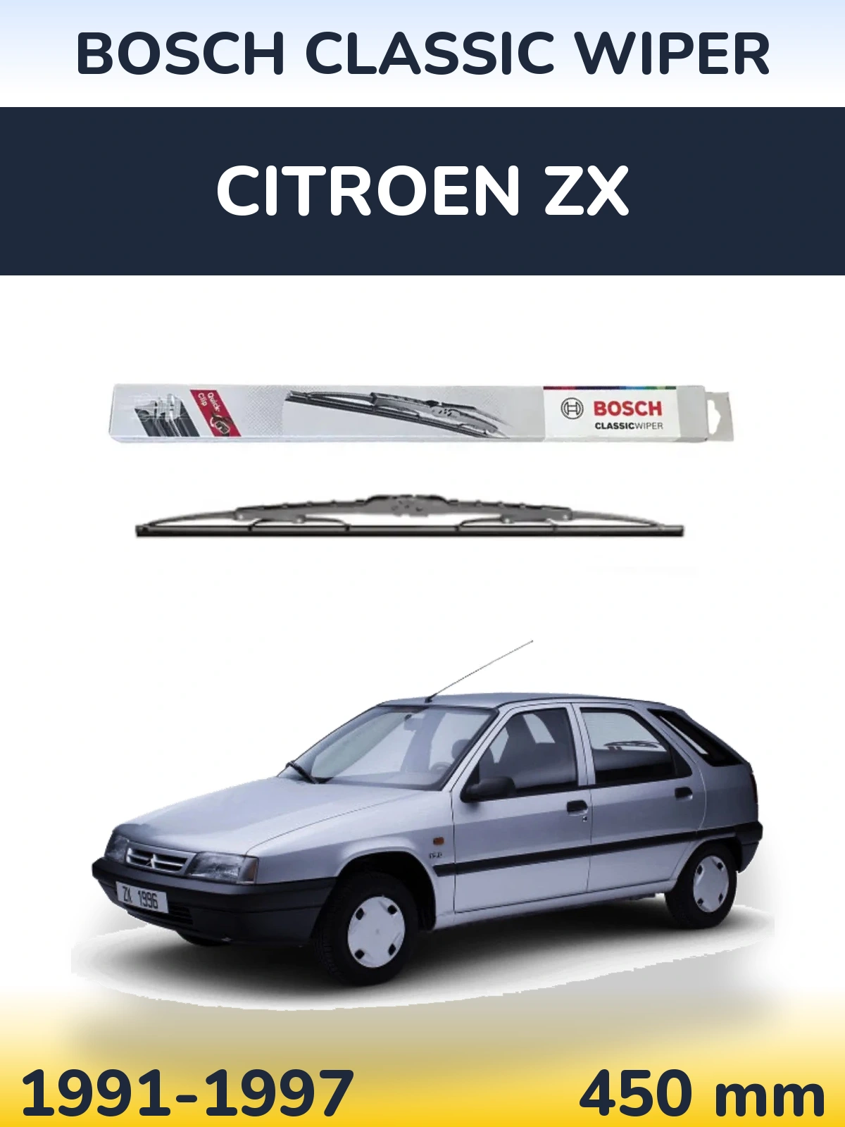 Tylna wycieraczka BOSCH Classic Wiper 450 mm do Citroen ZX 1991-1997