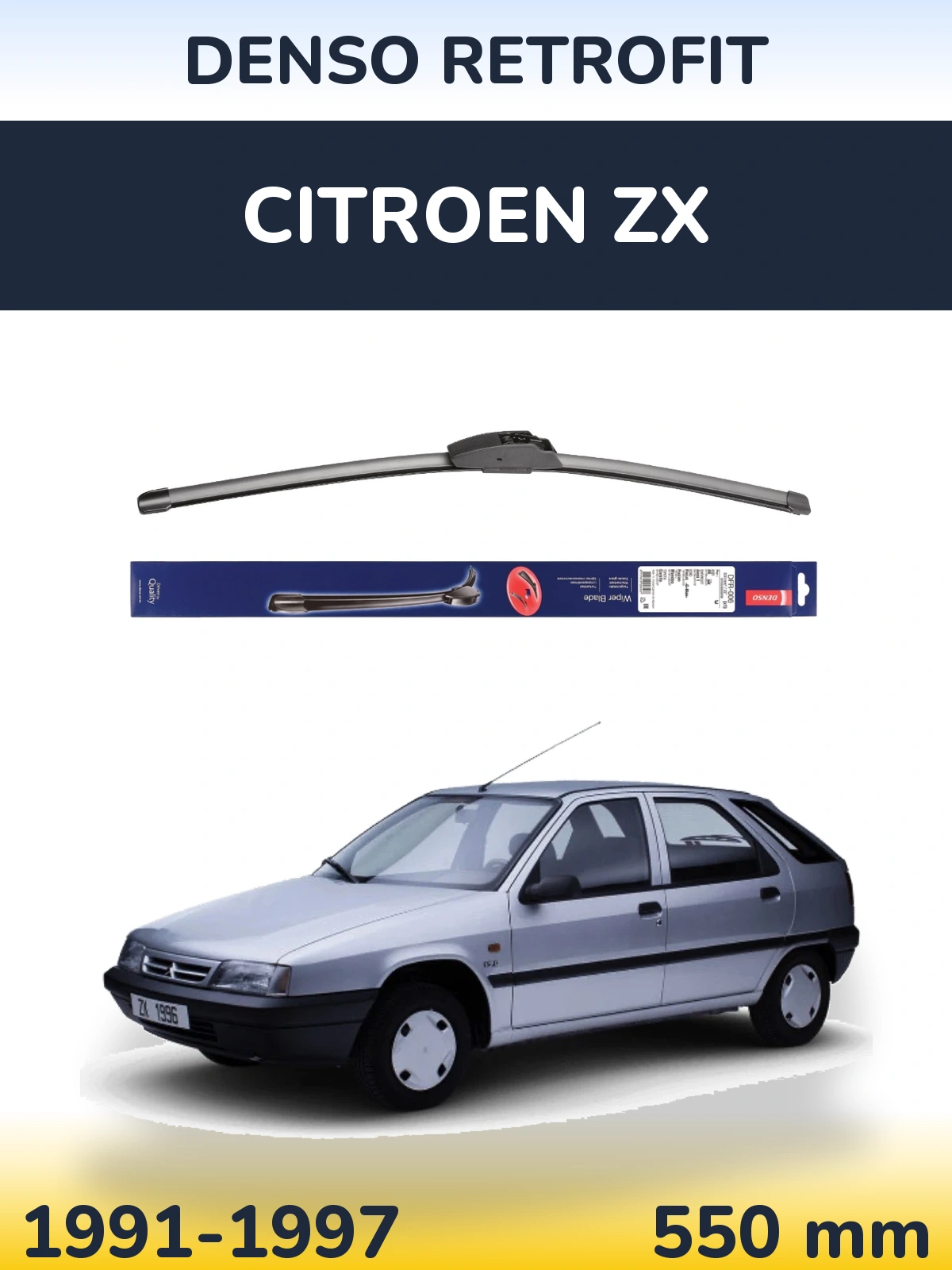 Передний дворник Denso Retrofit 550 мм для Citroen ZX 1991-1997