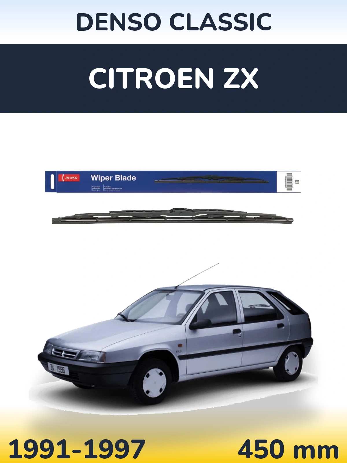 Tylna wycieraczka Denso Classic 450 mm do Citroen ZX 1991-1997