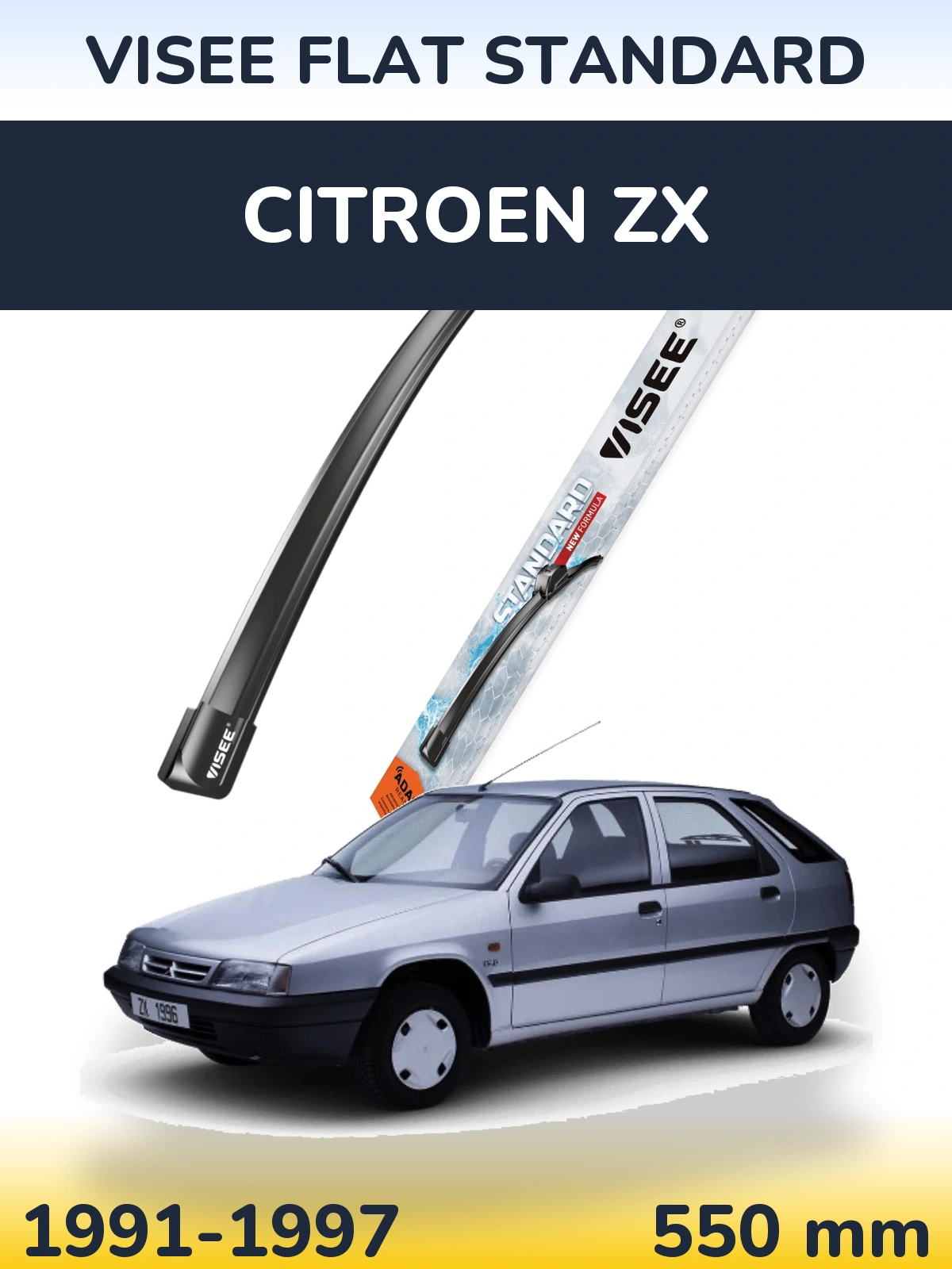 Przednia wycieraczka VISEE FLAT STANDARD 550 mm do Citroen ZX 1991-1997