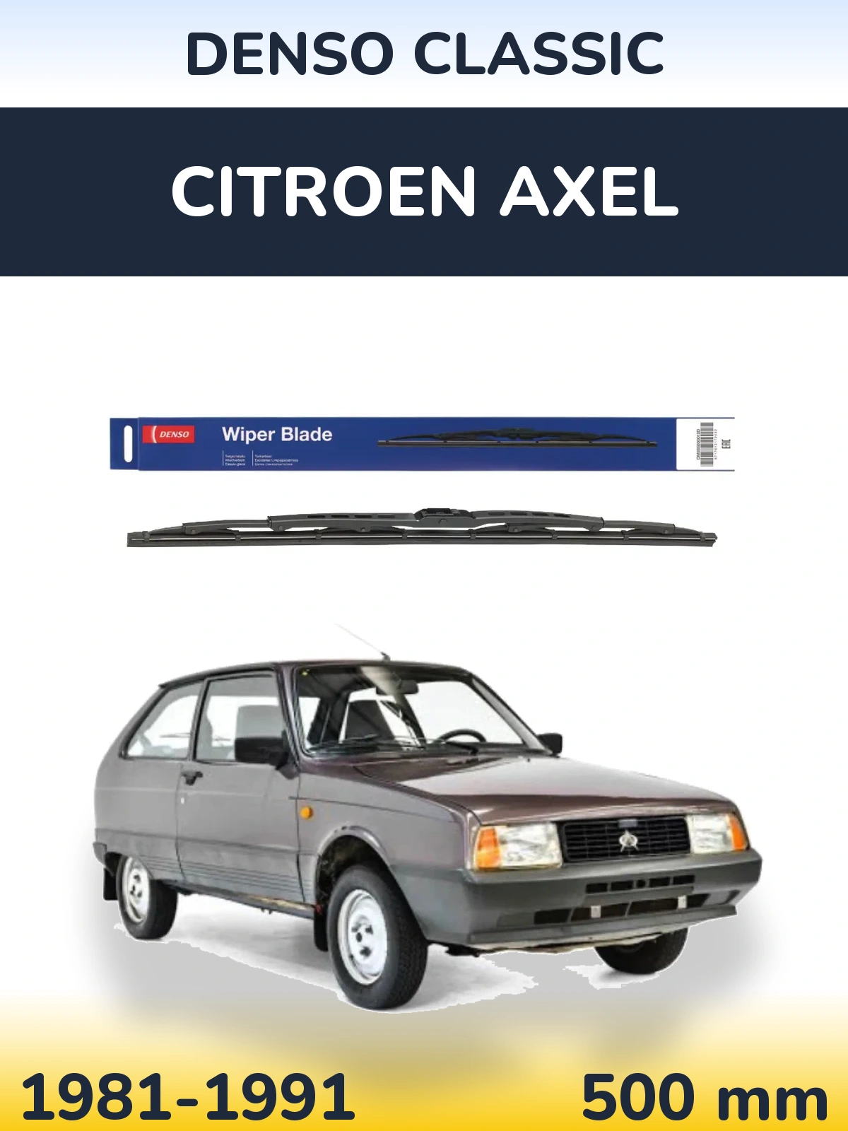 Tylna wycieraczka Denso Classic 500 mm do Citroen Axel 1981-1991