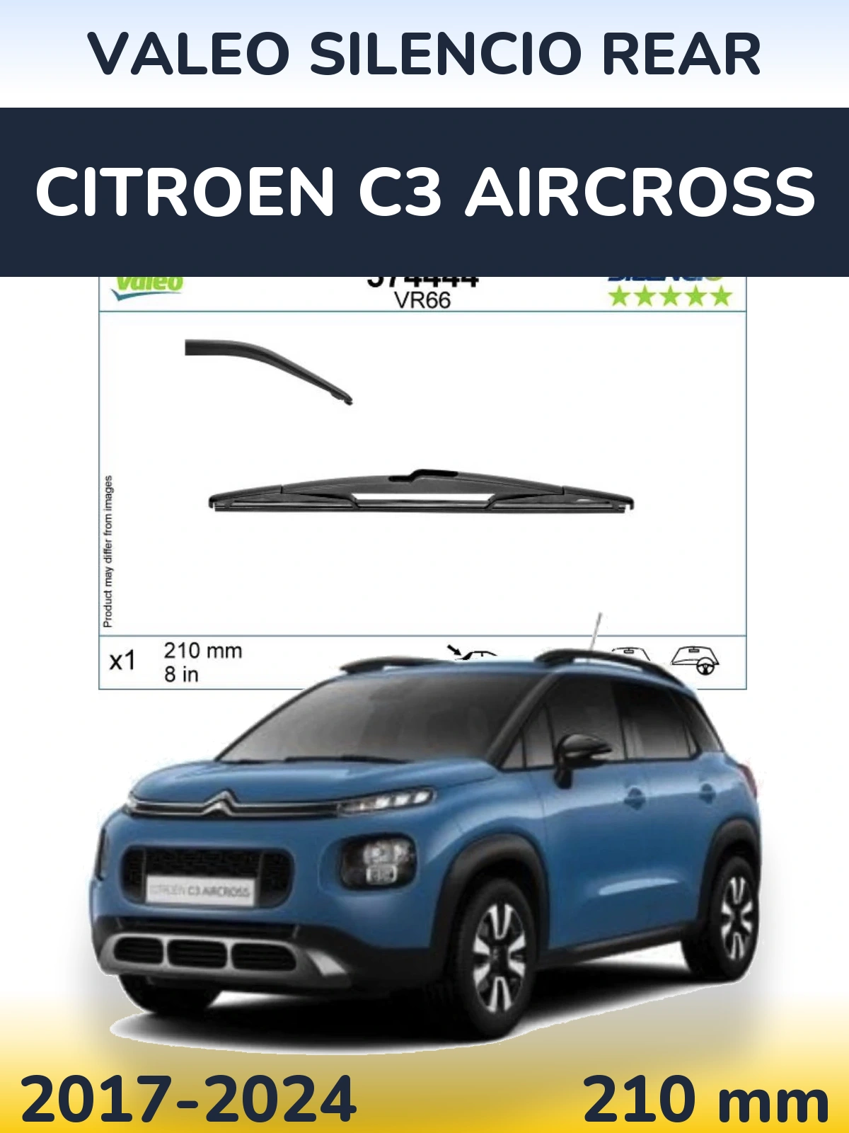 Tylna wycieraczka Valeo Silencio Rear 210 mm do Citroen C3 Aircross 2017-2024