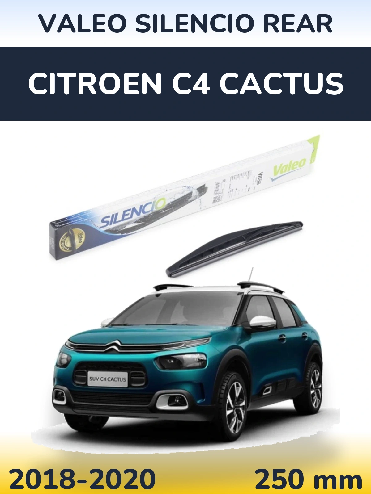 Задний дворник Valeo Silencio Rear 240 мм для Citroen C4 Cactus 2018-2020