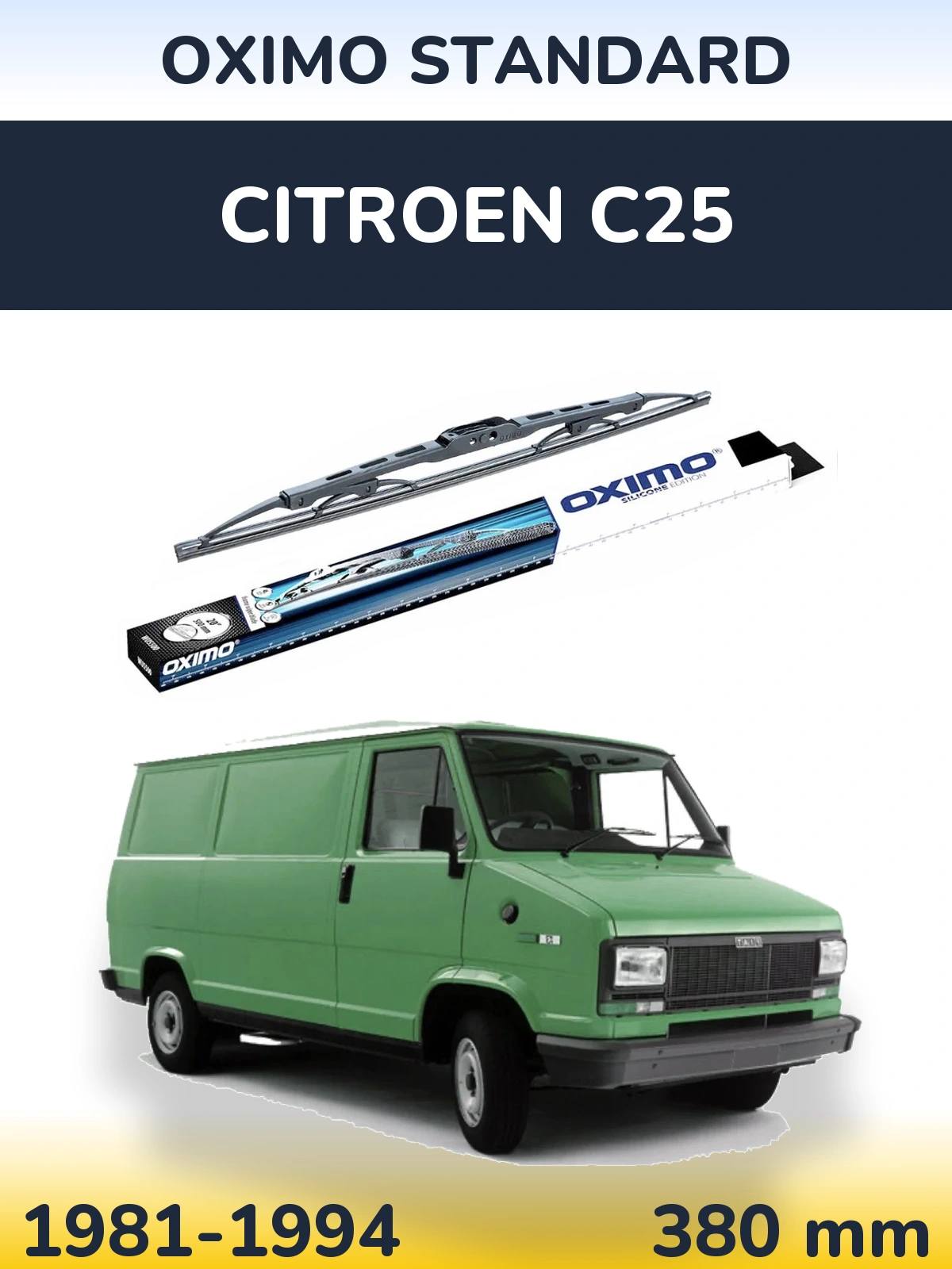 Tylna wycieraczka Oximo Standard 375 mm do Citroen C25 1981-1994